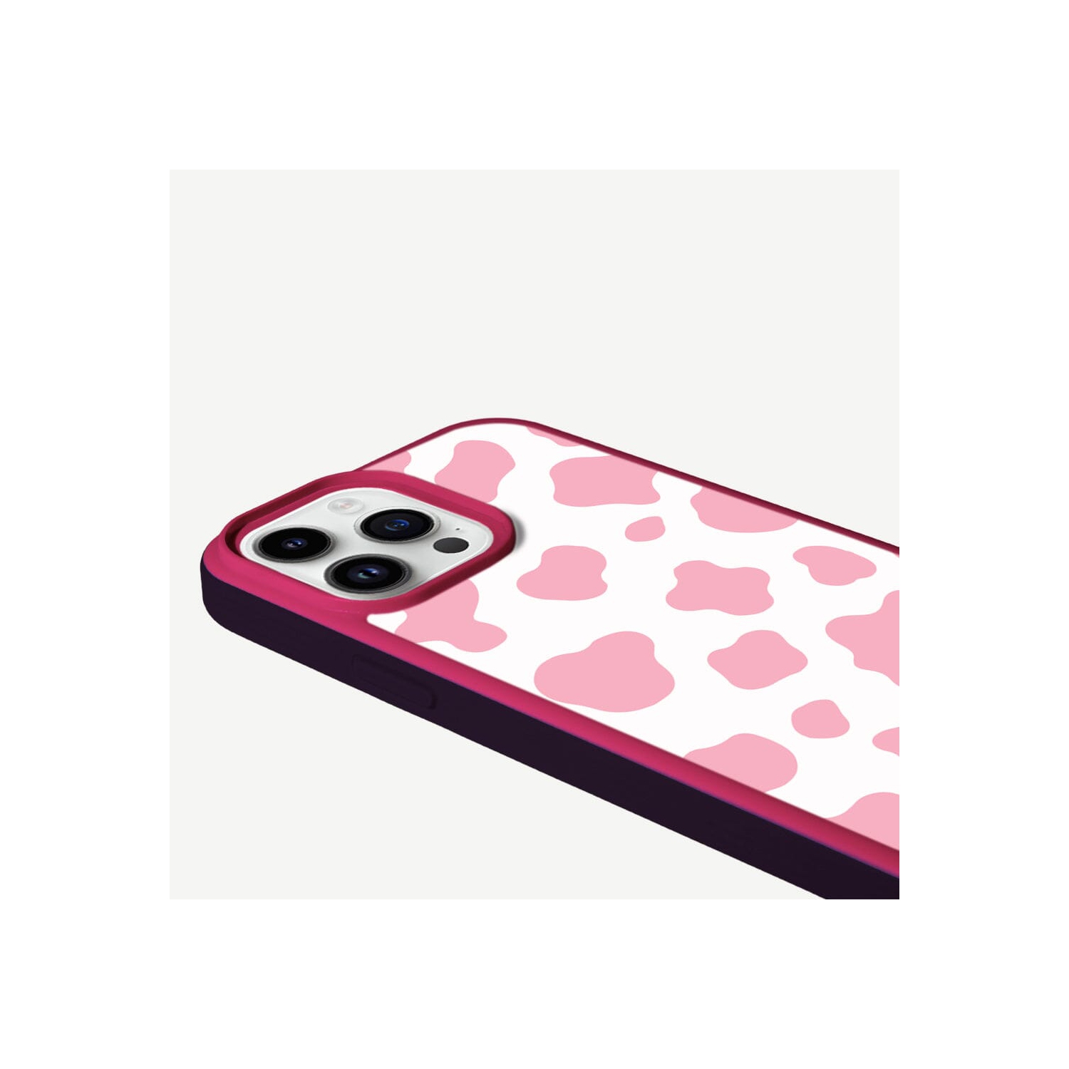MagSafe iPhone 13 Pro Max Pink Cow Print Case