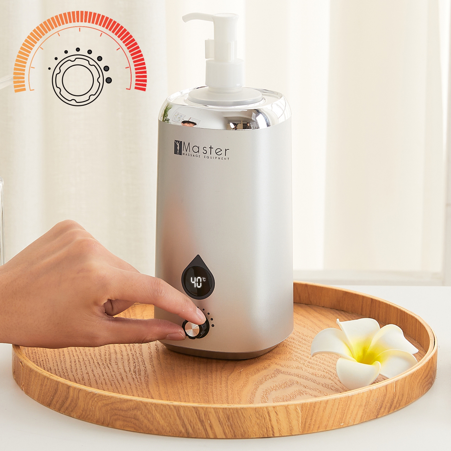Master Massage Single Bottle Oil Warmer for Massage Therapy & Personal Use- Quick Oil & Lotion Warmer Heats up to 140°F- Sleek, Modern Design
