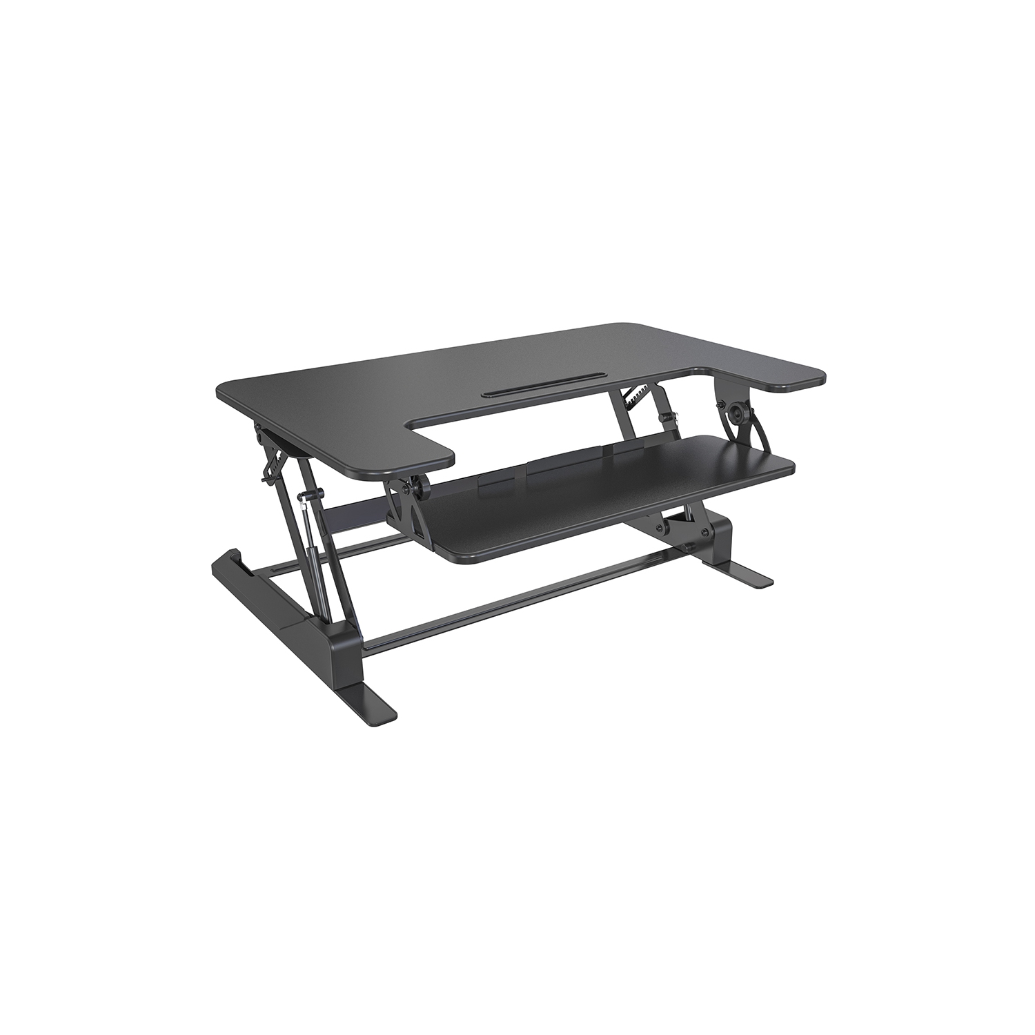 Techly Sit and Stand Desk - Black