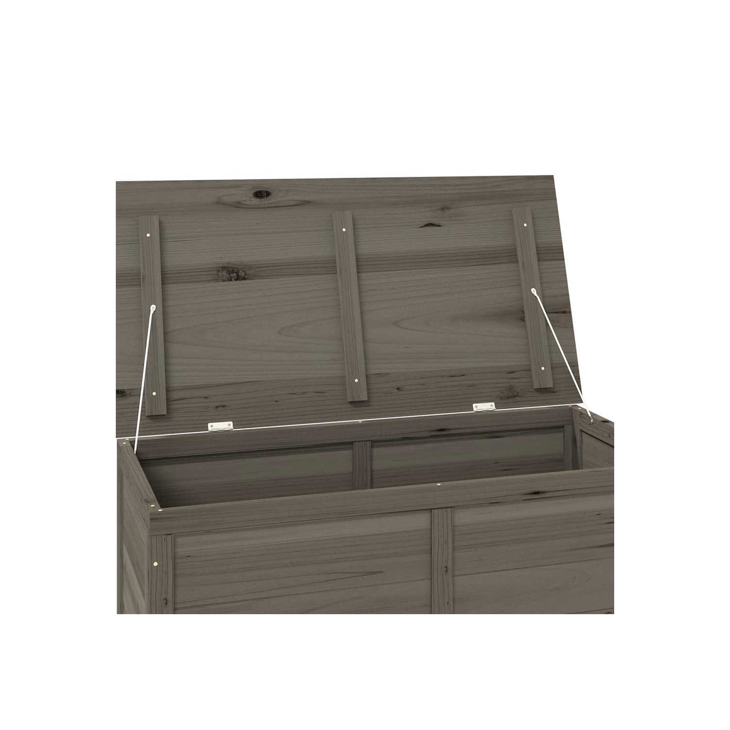 vidaXL Outdoor Cushion Box Anthracite 100x50x56 cm Solid Wood Fir