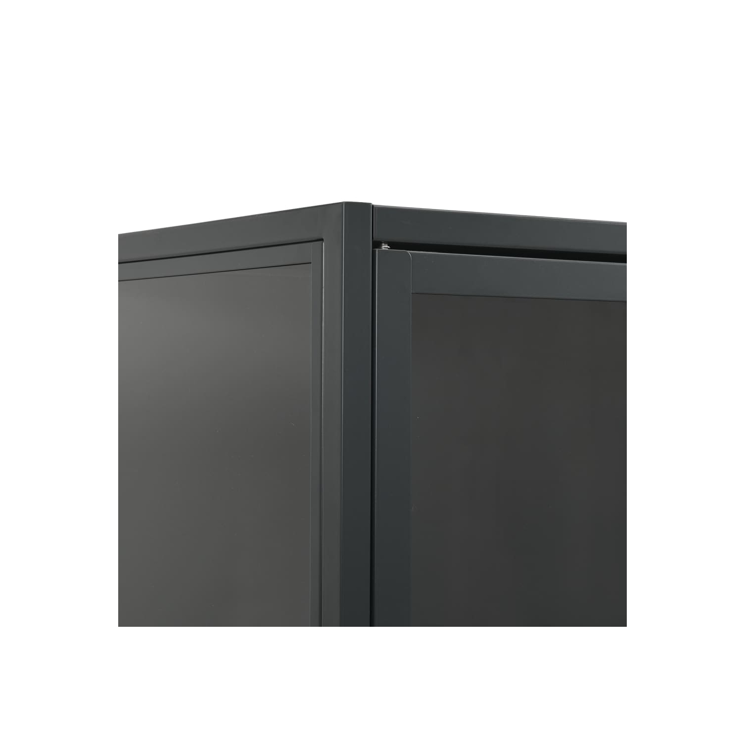 vidaXL Highboard Anthracite 80x35x135 cm Steel and Tempered Glass