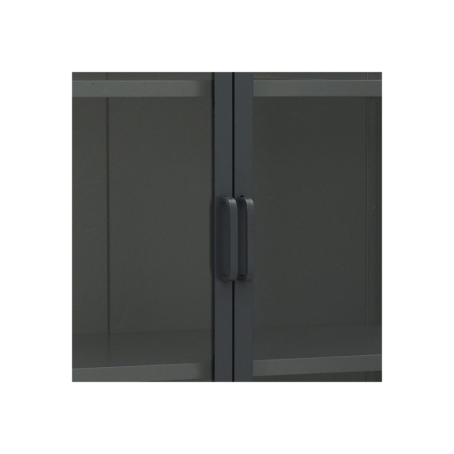 vidaXL Highboard Anthracite 80x35x135 cm Steel and Tempered Glass