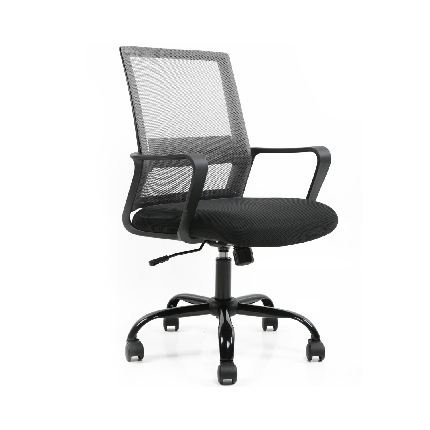 Height Adjustable Office Chair, Ergonomic Mid-Back Task Chair Computer Desk Chair Hold up to 250lbs, Grey