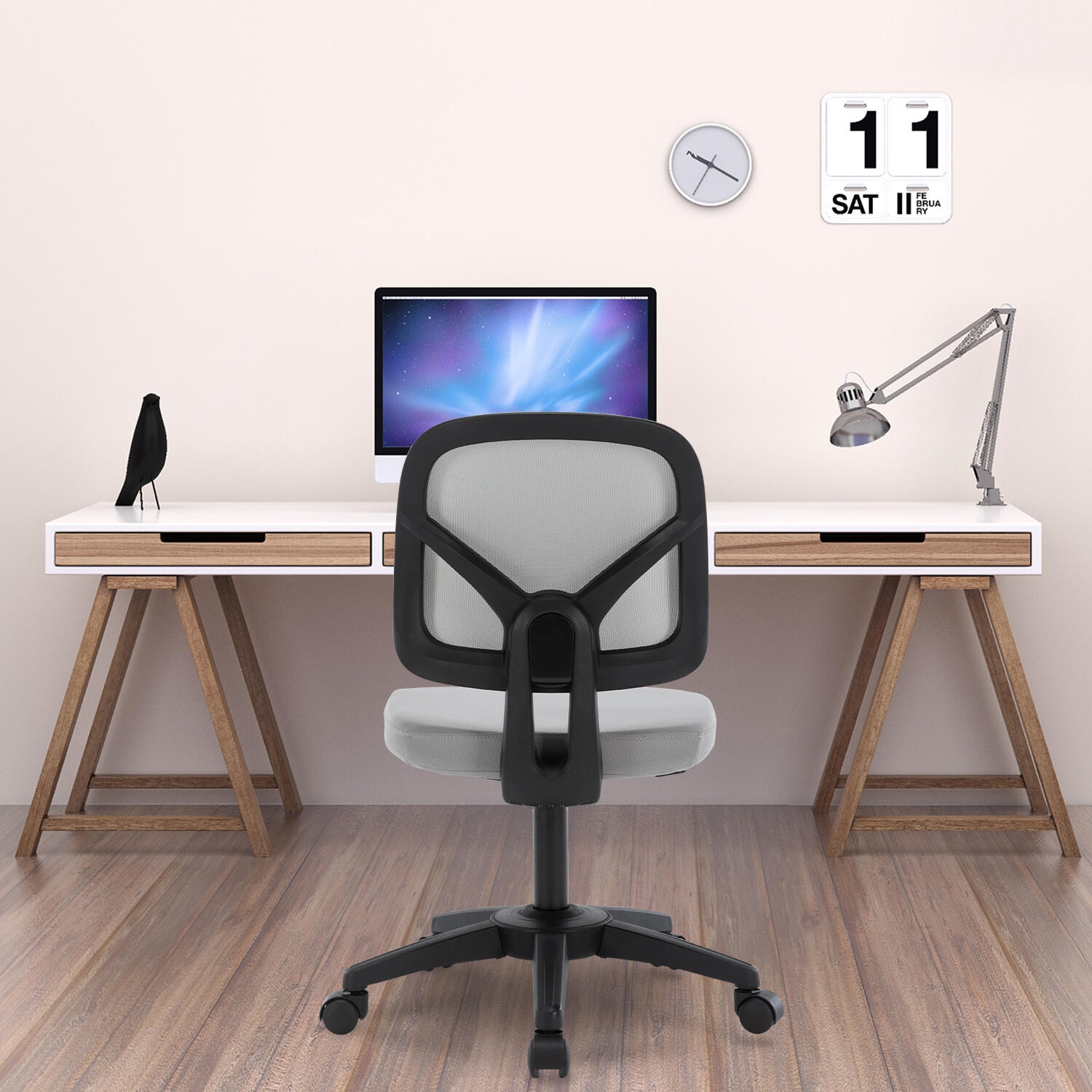 Ergonomic Home Office Chair up to 250lbs ,Computer Chair Desk Chair Height Adjustable Task Chair with 360-Degree Swivel Casters