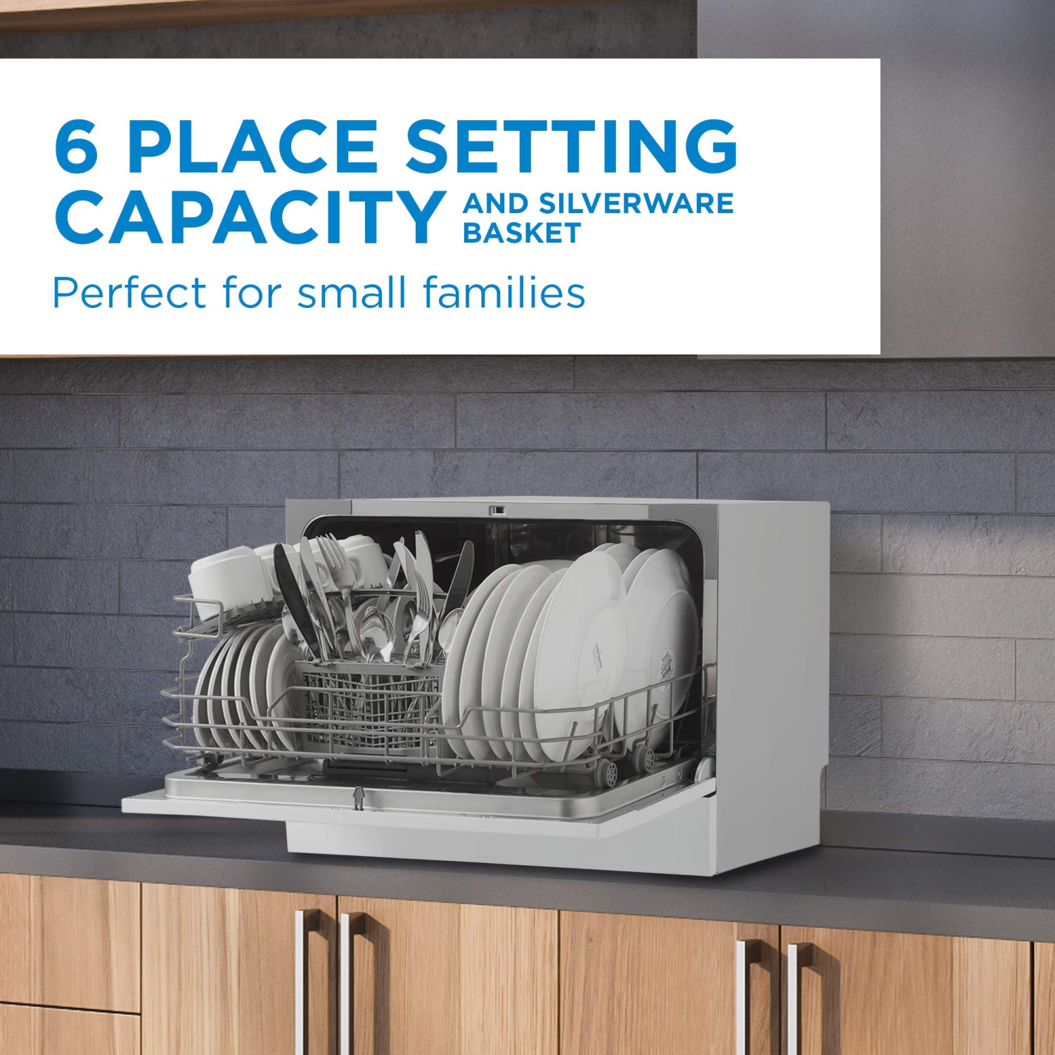 Danby – lave-vaisselle de comptoir DDW621WDB avec 6 couverts, 6 cycles de lavage et panier à couverts, homologué Energy Star avec faible consommation