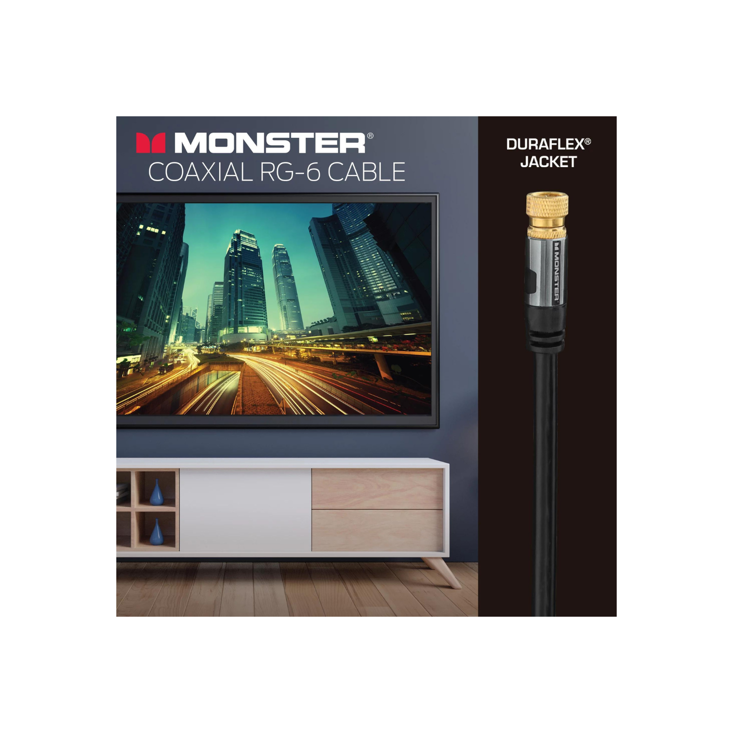 Câble coaxial RG-6 de 12 pi MHV1-1010-US de Monster