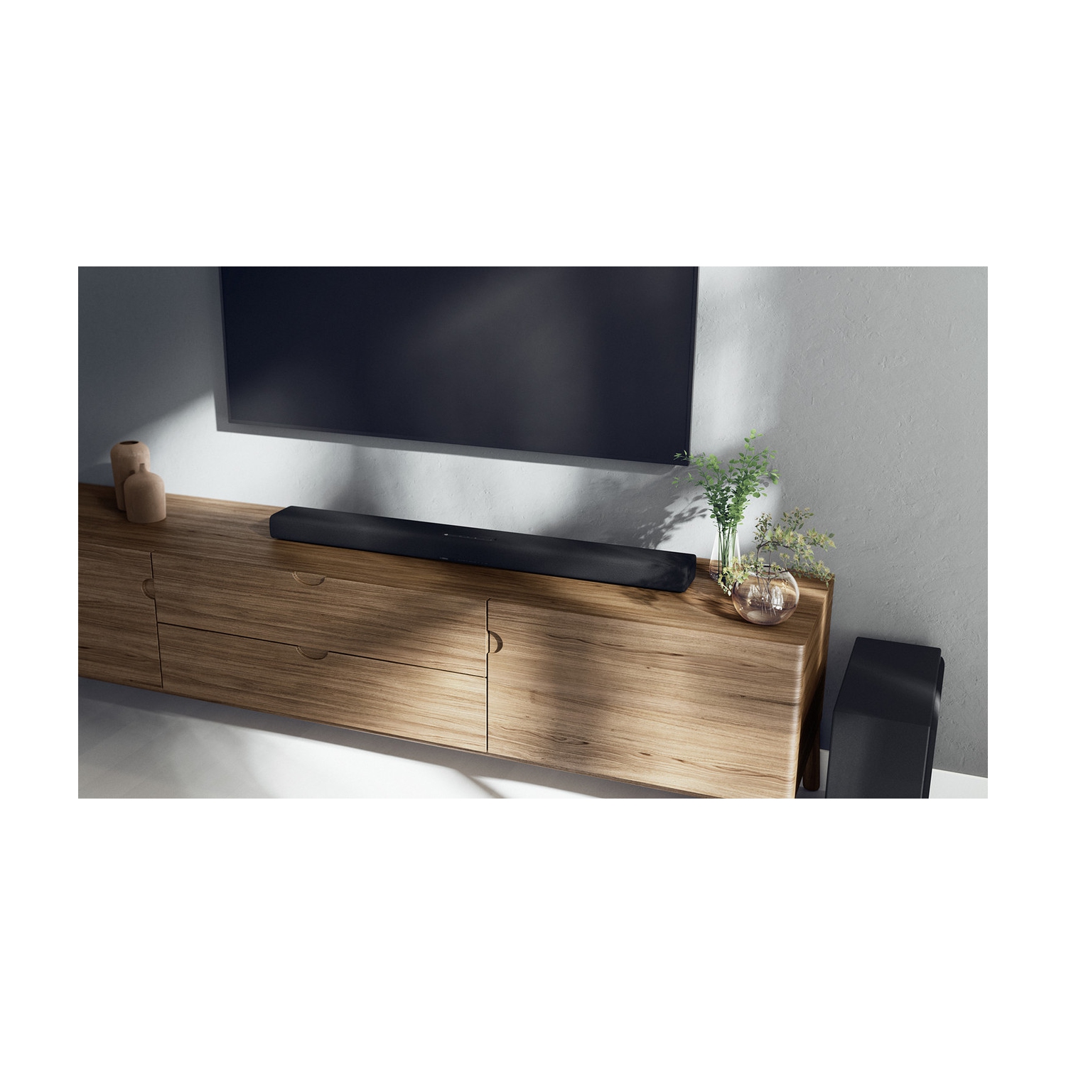 Yamaha - SR-X50ABL DOLBY ATMOS® enabled Sound Bar with wireless subwoofer- Black