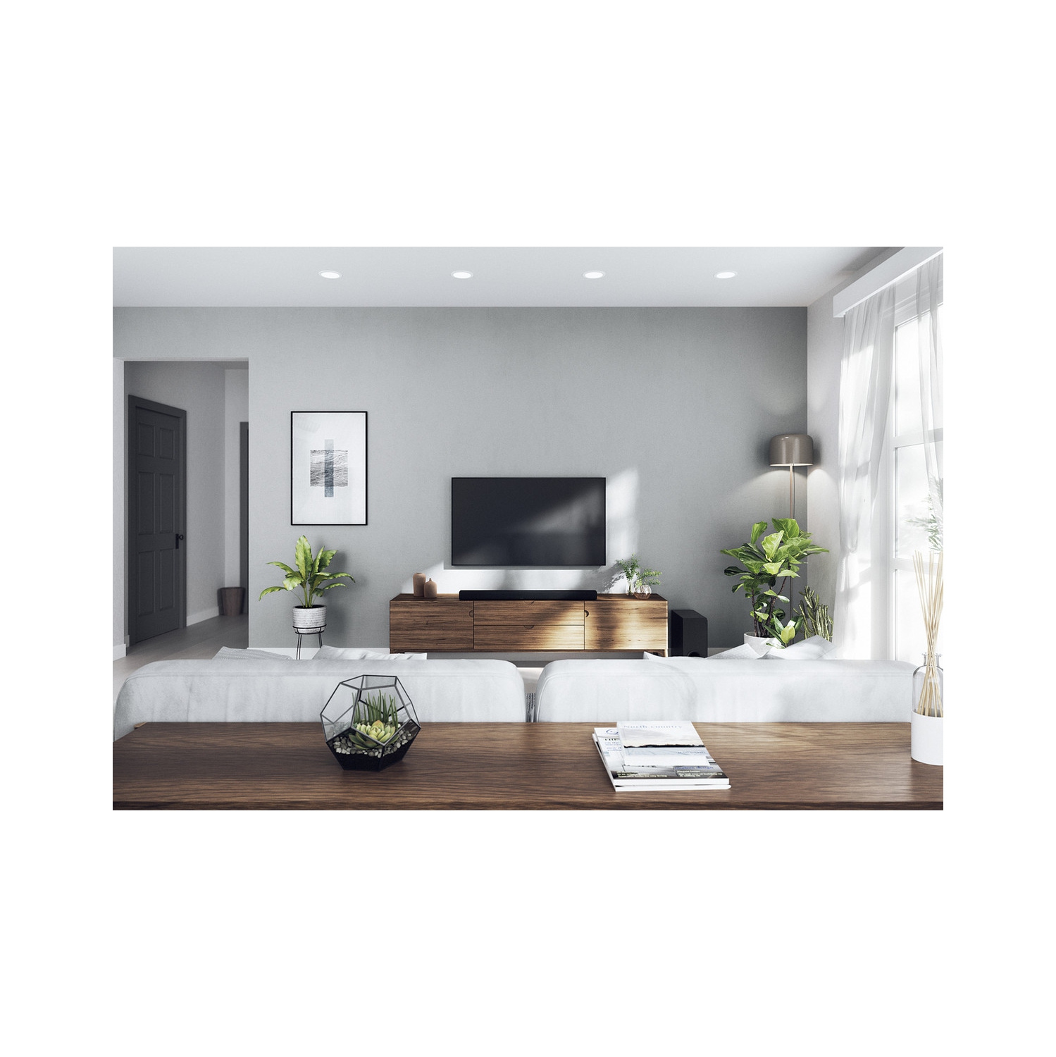 Yamaha - SR-X50ABL DOLBY ATMOS® enabled Sound Bar with wireless subwoofer- Black