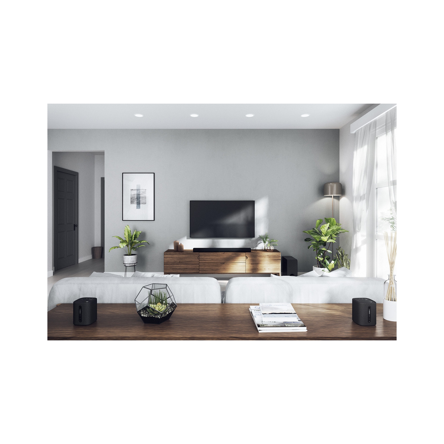 Yamaha - SR-X50ABL DOLBY ATMOS® enabled Sound Bar with wireless subwoofer- Black