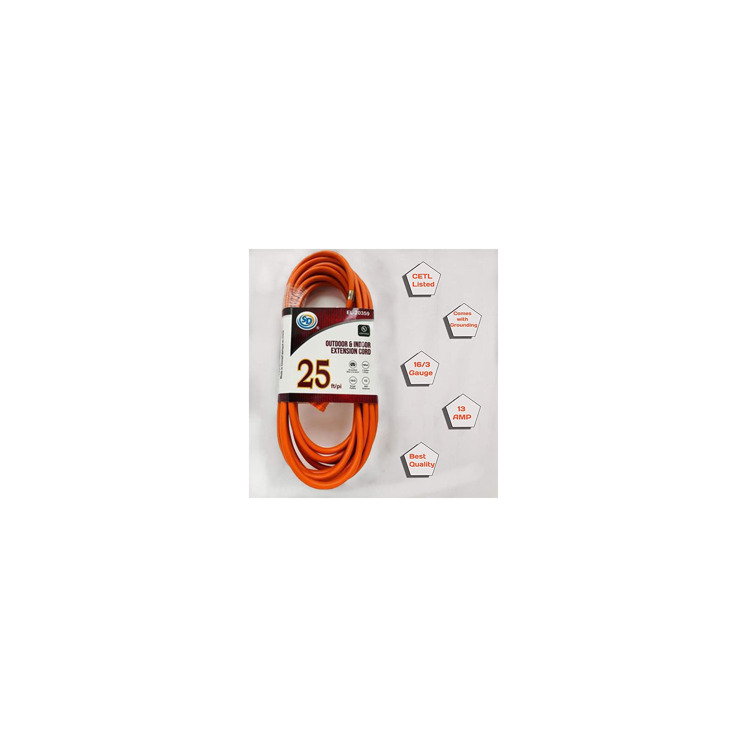 Extension Cords 25 Ft 12 3
