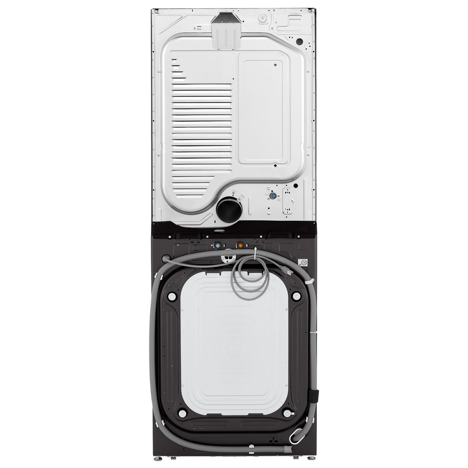 LG WashTower 5.8 Cu. Ft. Electric Washer & 7.4 Cu. Ft. Dryer Combo - Black Stainless