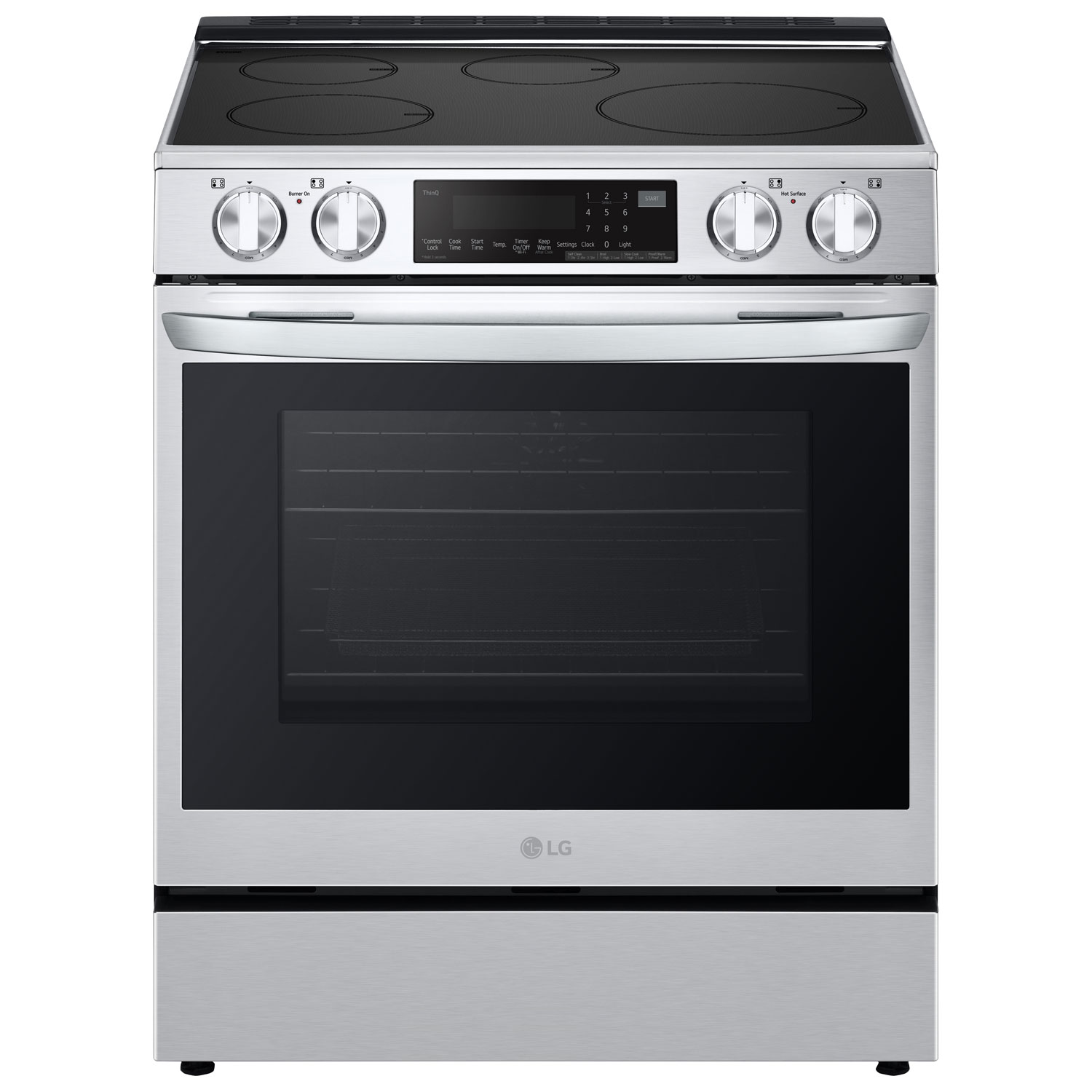 LG 30" 6.3 Cu Ft True Convection Slide-In Smart Induction Air Fry Range (LSIL6334F) - Print Proof Stainless