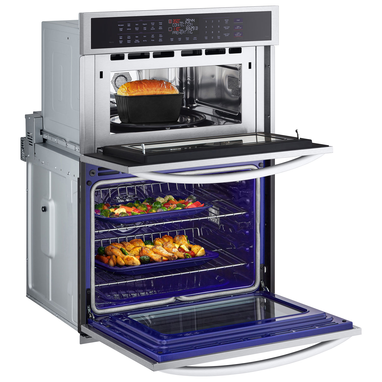 LG 30" True Convection Electric Combination Wall Oven - Smudge Resistant Stainless Steel