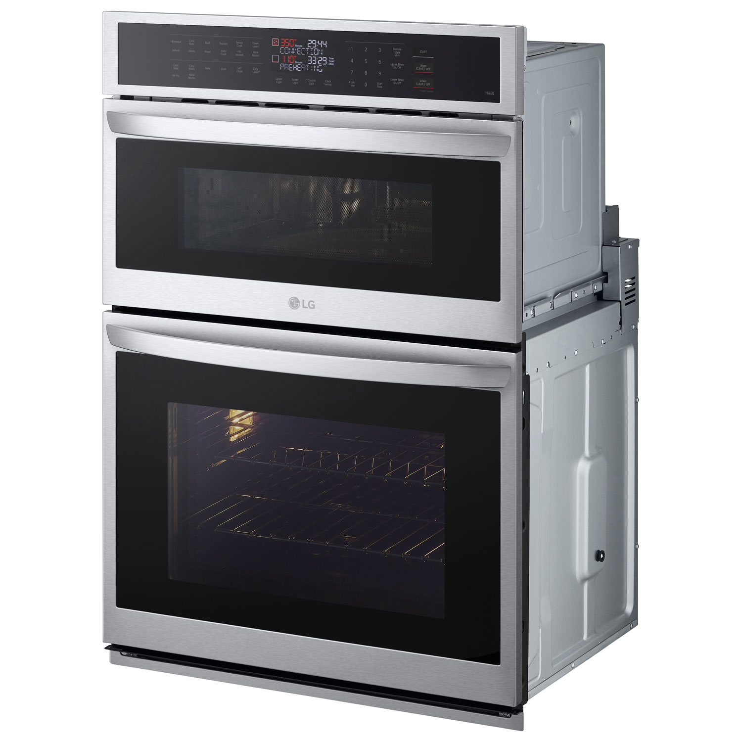 LG 30" Fan Convection Electric Combination Wall Oven - Smudge Resistant Stainless Steel