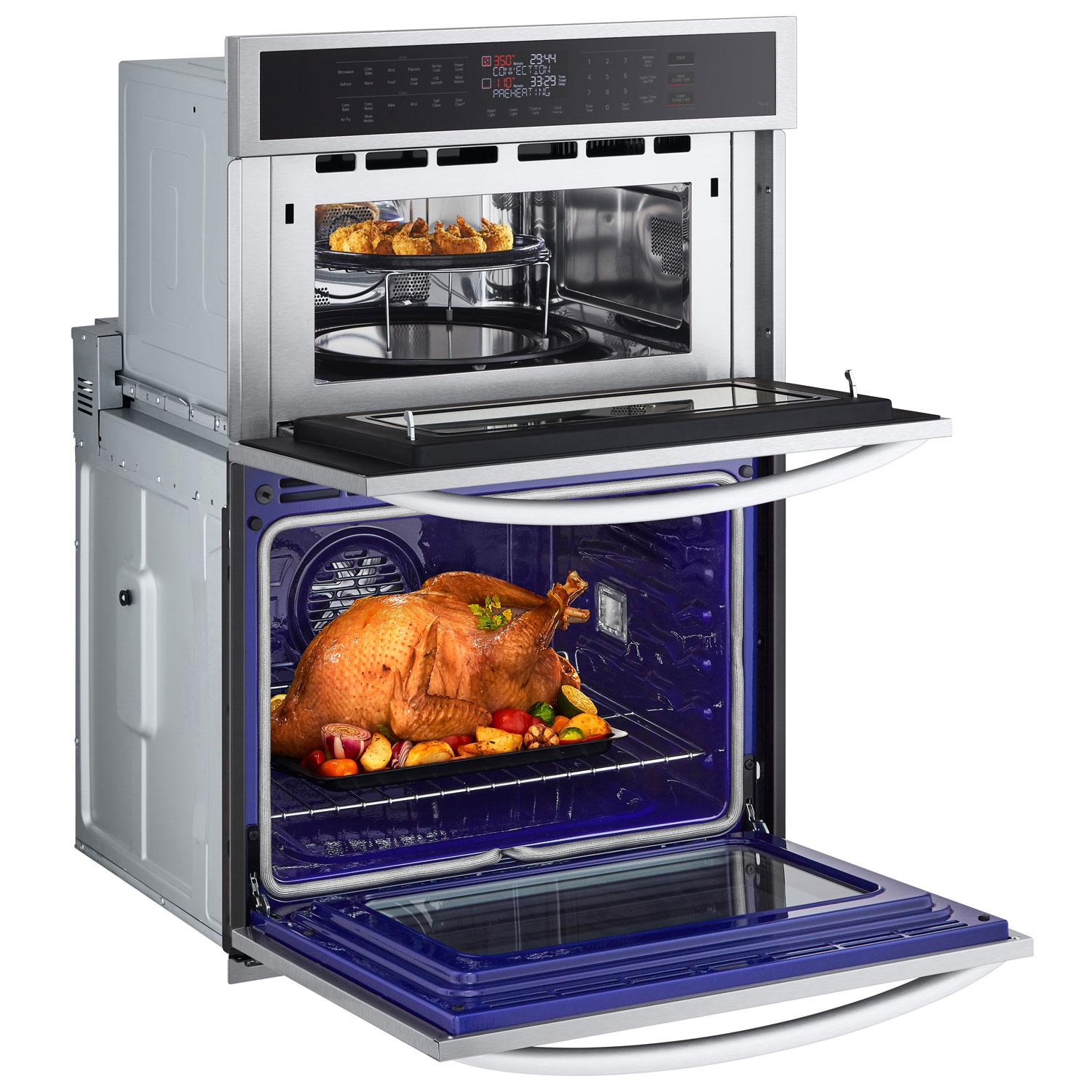 LG 30" Fan Convection Electric Combination Wall Oven - Smudge Resistant Stainless Steel