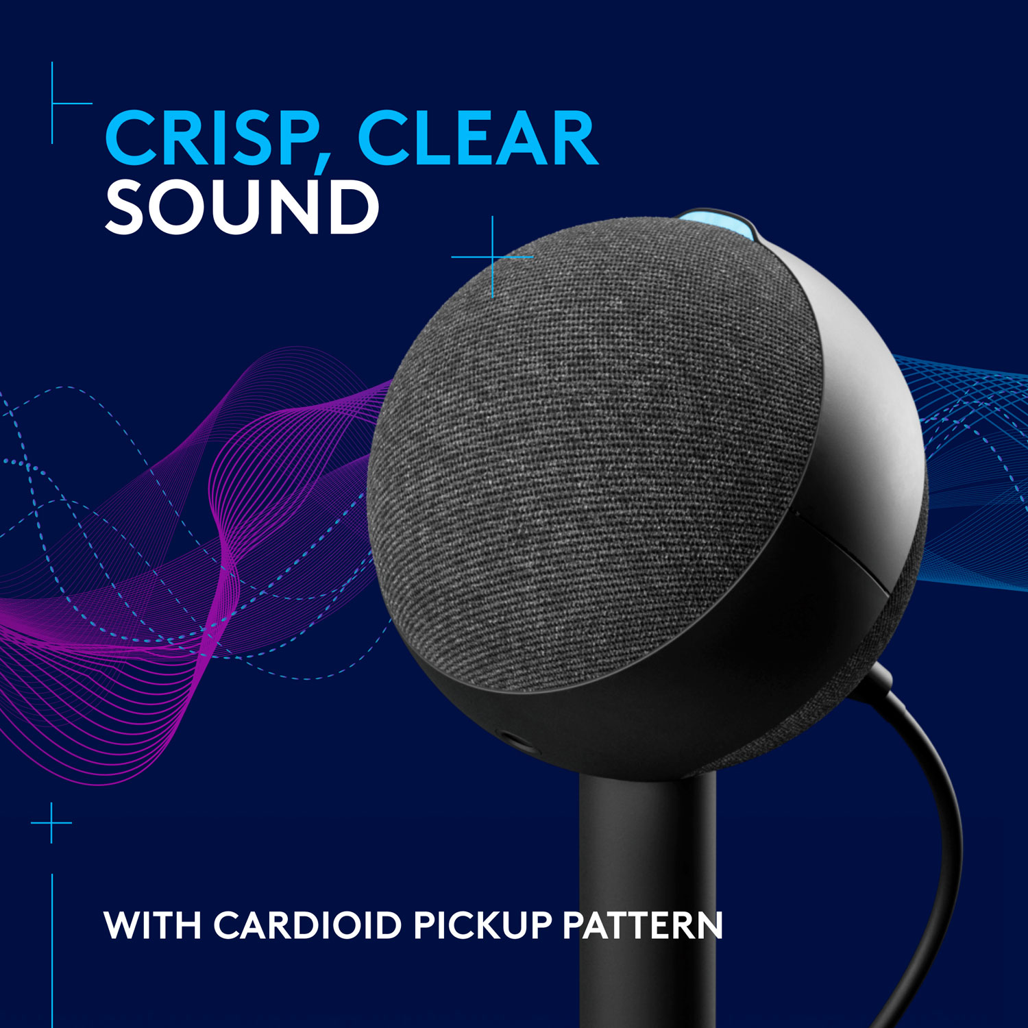 Logitech Yeti Orb Condenser LIGHTSYNC RGB Gaming USB Microphone - Black