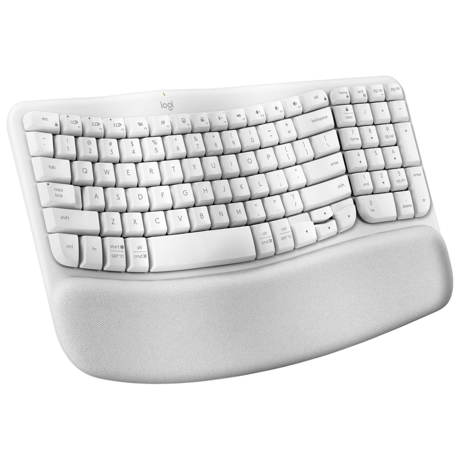 Logitech Wave Keys Wireless Ergonomic Keyboard - Off-White