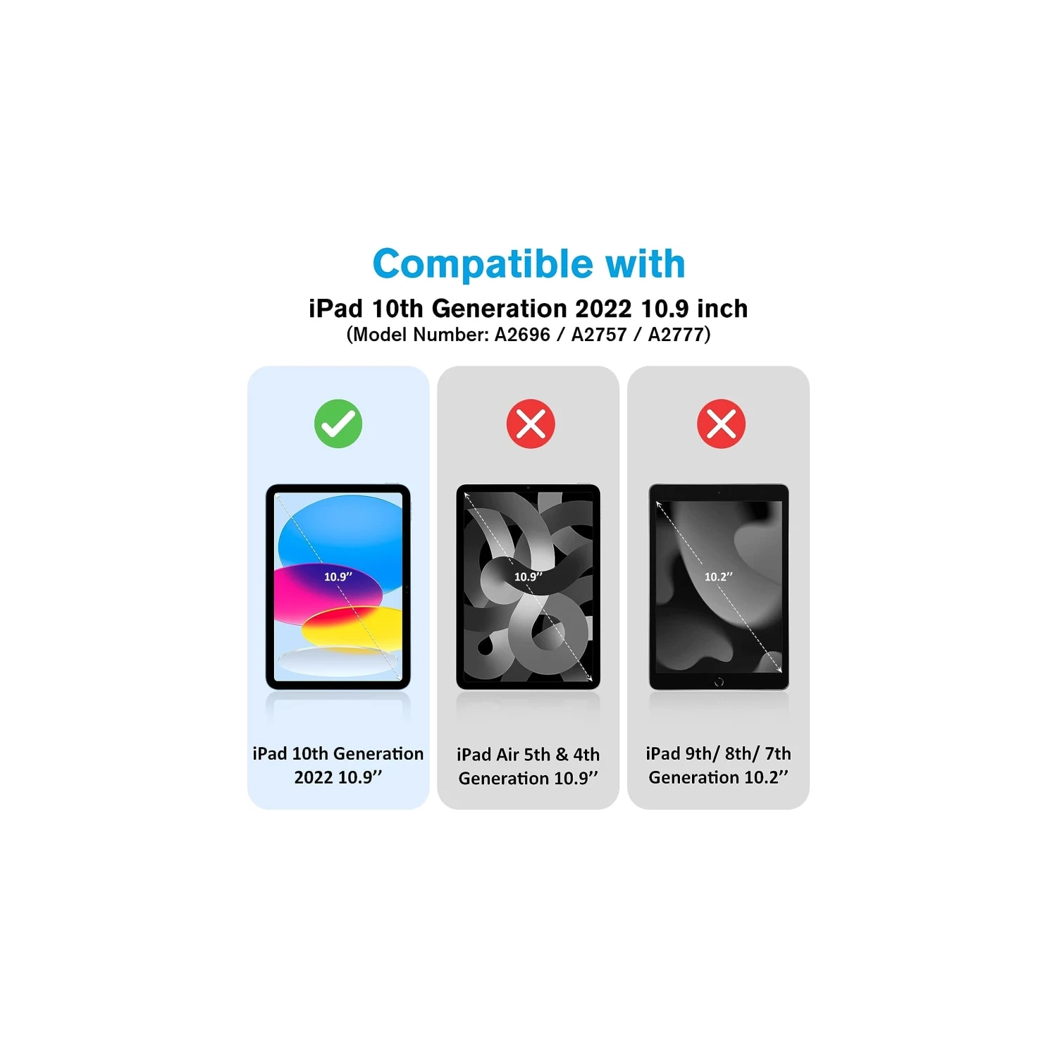 iPad iPad 11th Generation 2025 , 10th Generation 10.9-inch Case - Smart Folio Cover (2022) - Navy