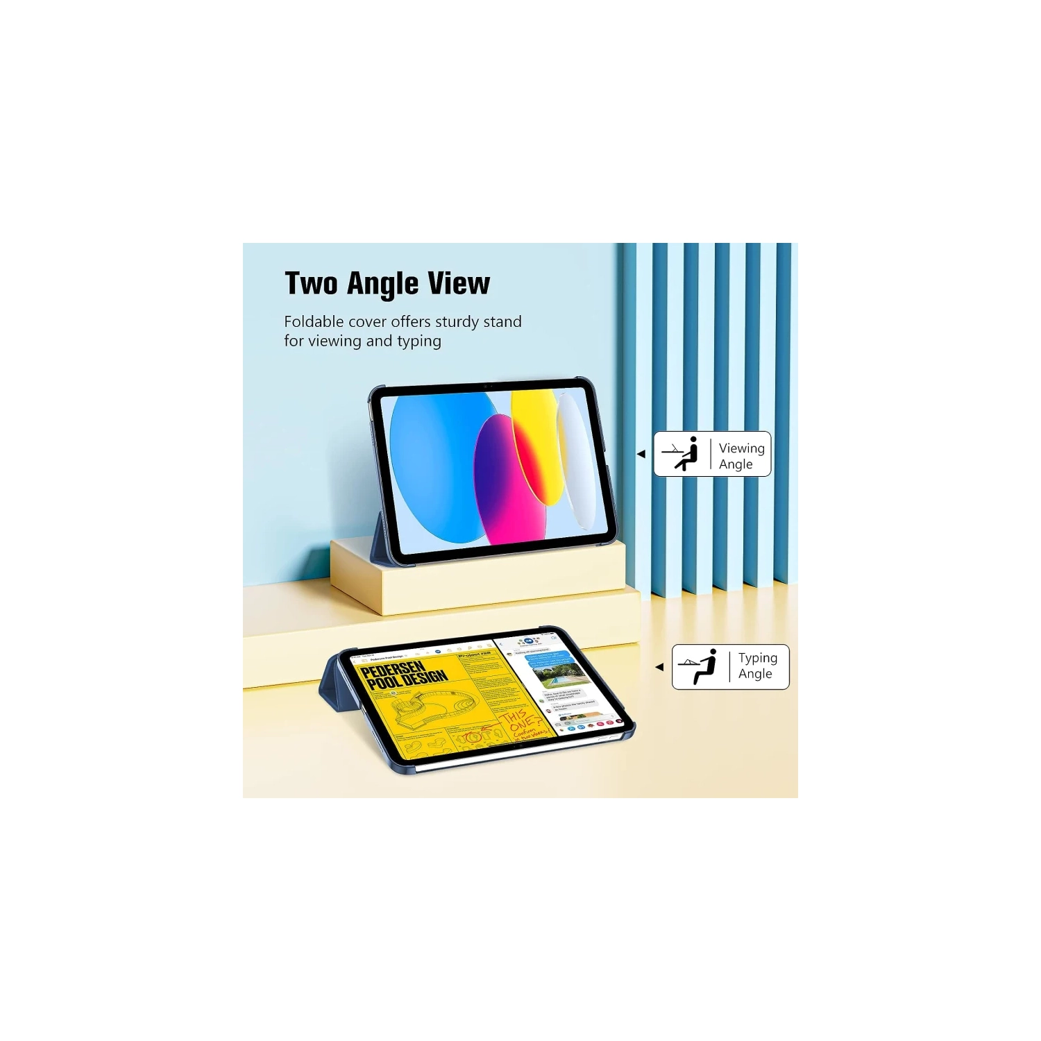 iPad iPad 11th Generation 2025 , 10th Generation 10.9-inch Case - Smart Folio Cover (2022) - Navy