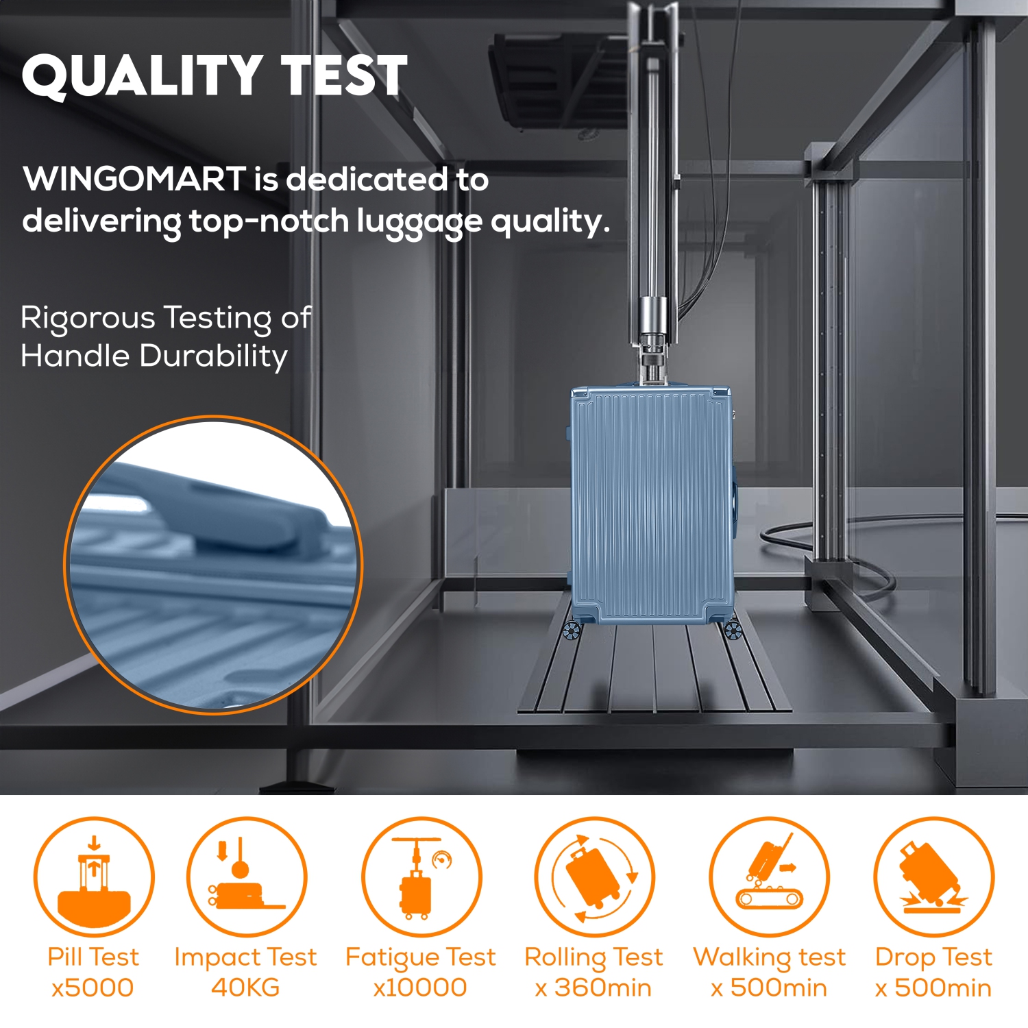 Ensemble de 2 valises légères, durables PC + ABS, roulettes doubles pivotantes, verrou TSA - 20 po & 28 po - Bleu côtier