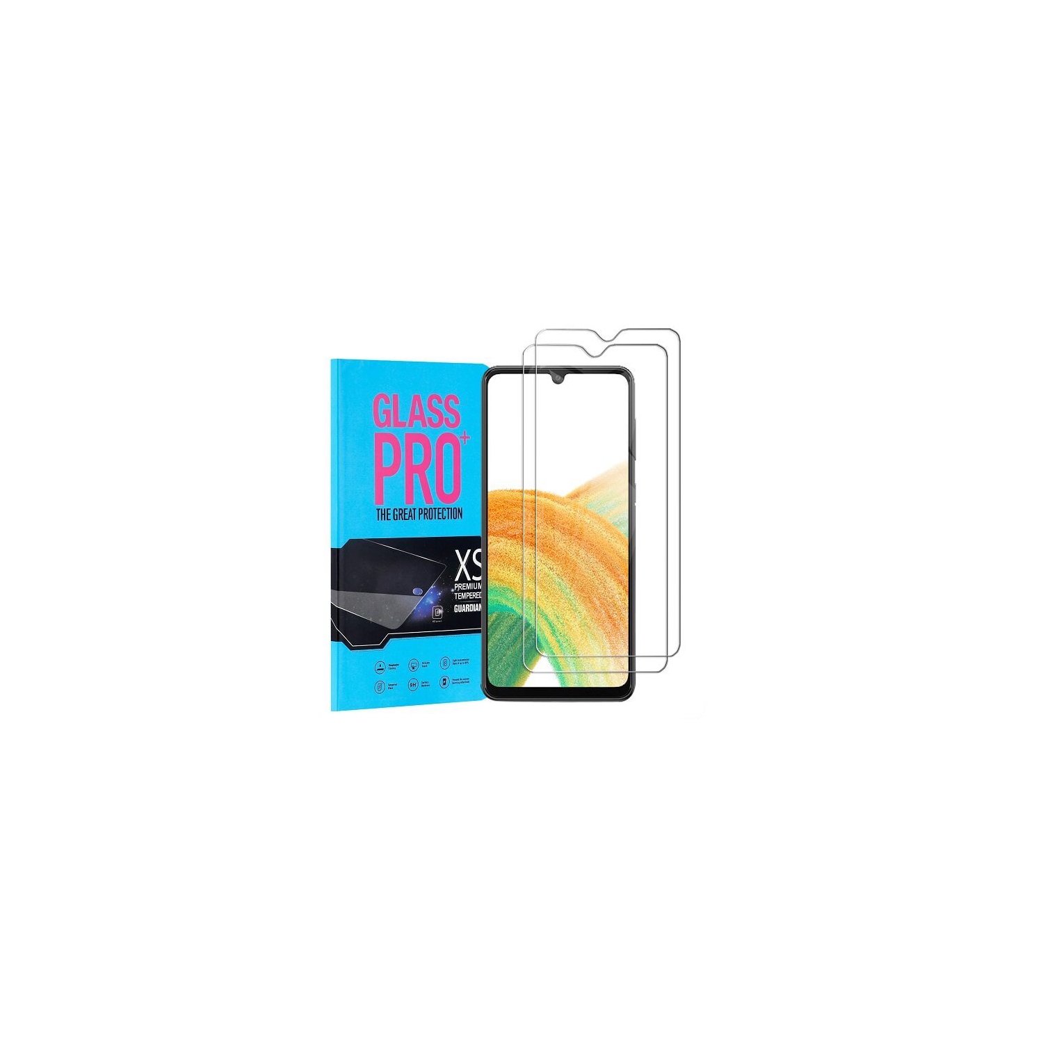 [2 PACK] Samsung Galaxy A34 5G Screen Protector Tempered Glass Screen Protector Guard - Case Friendly