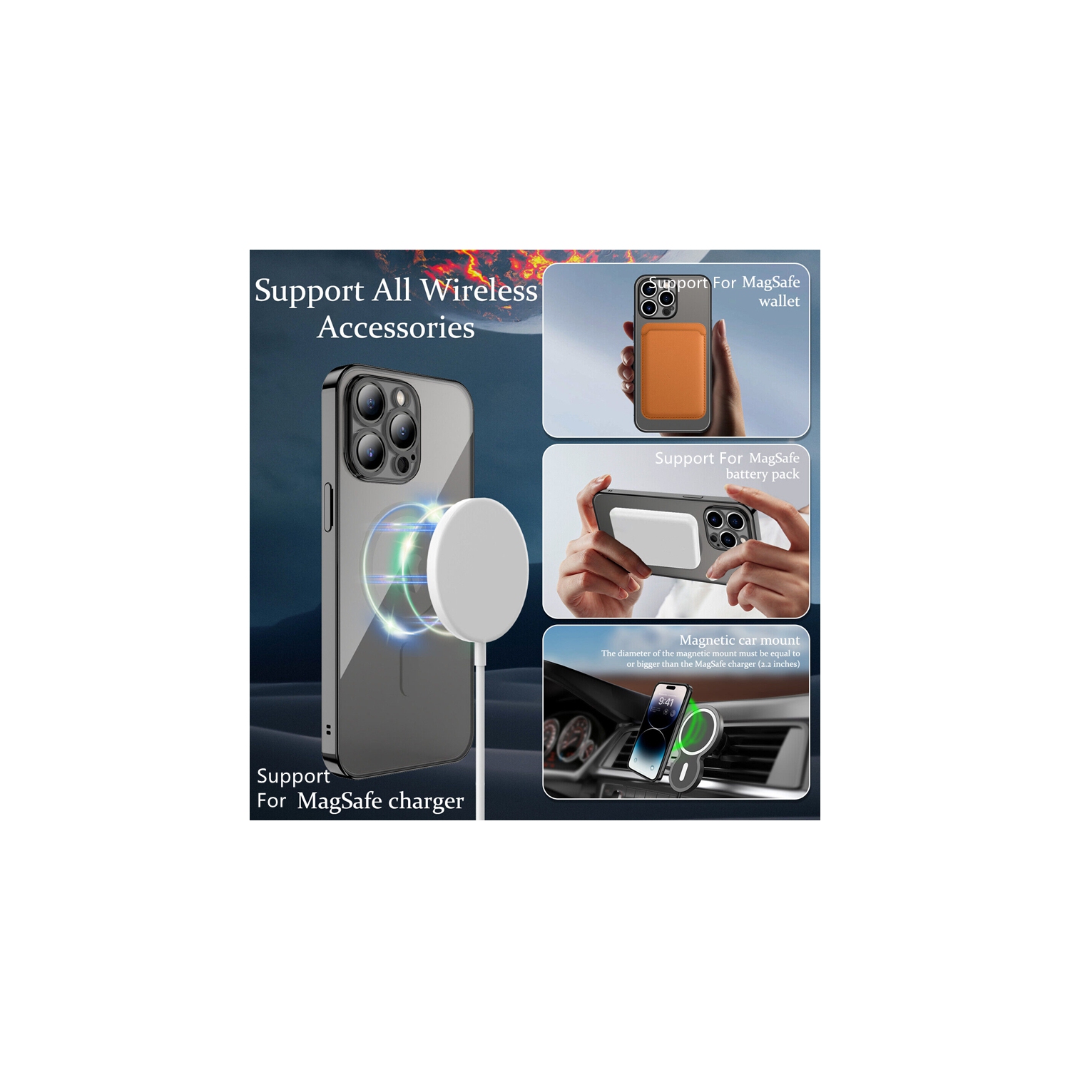 Fitted Hard Shell Case with MagSafe for iPhone 14 Plus - Purple