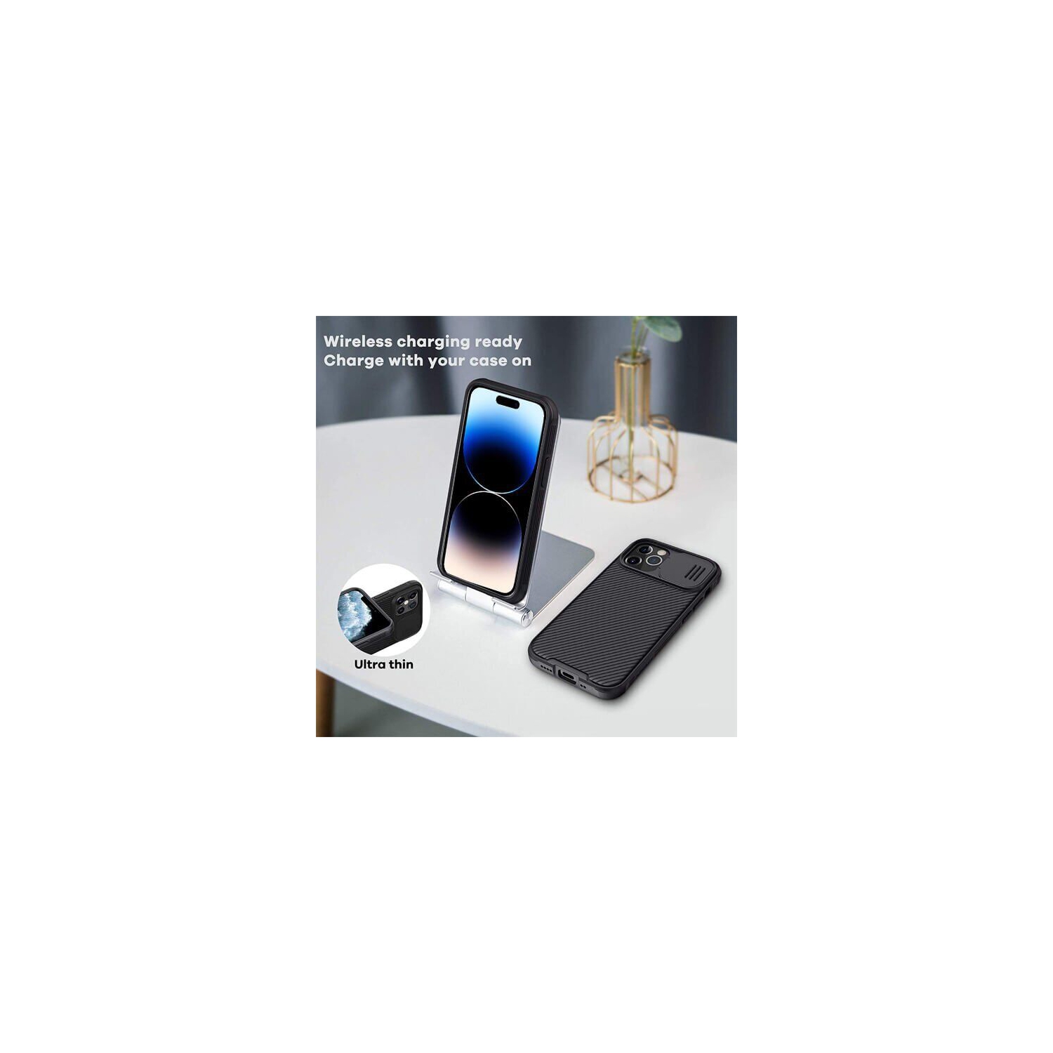 Supershield FRE Fitted Hard Shell Case with MagSafe CamShield Hard Case Sliding Camera Cover for iPhone 14 Plus - Black