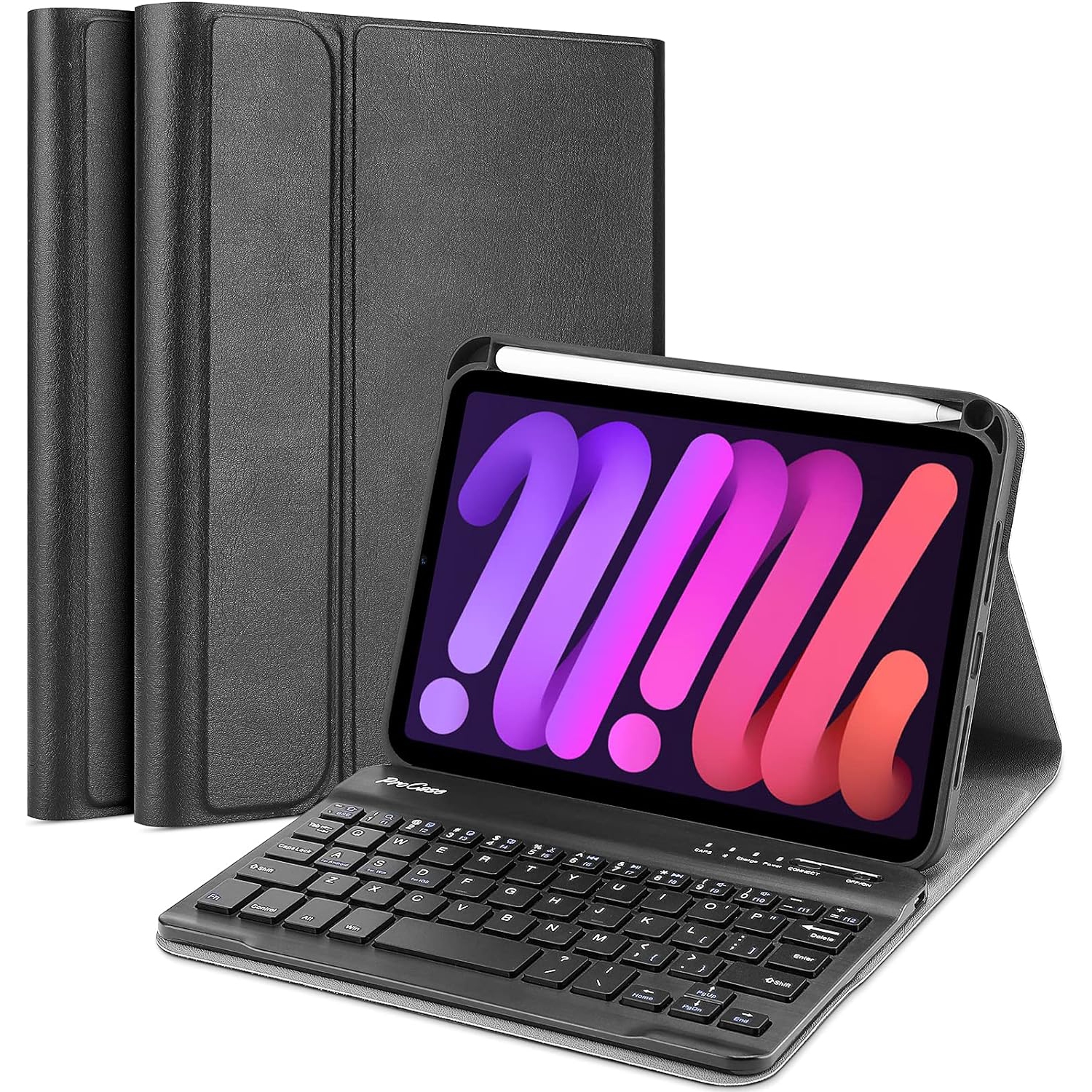 SuperShield Keyboard Case for iPad Mini 6 Detachable Wireless BT Keyboard Smart Protective Cover with Pencil Holder for iPad Mini 6 8.3"