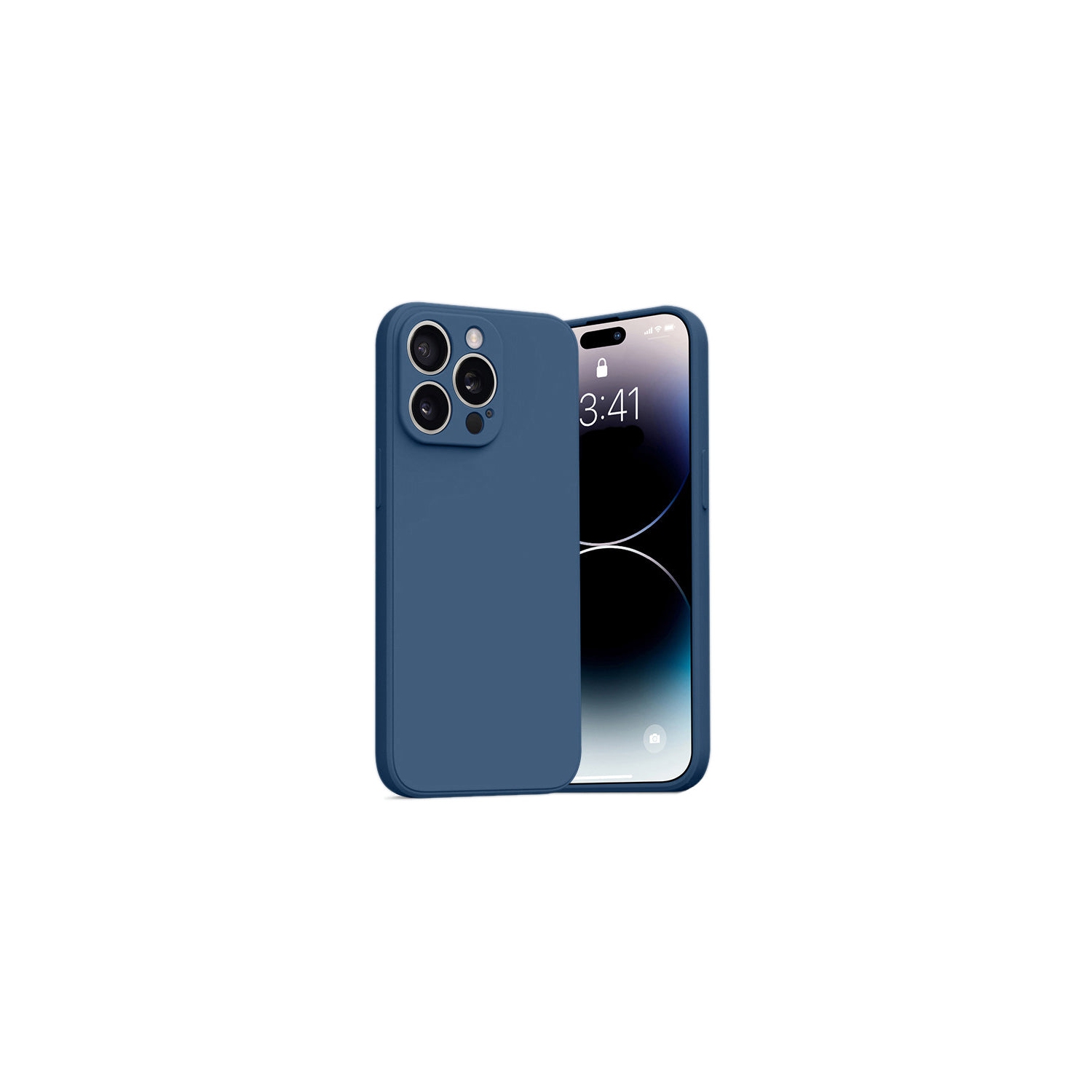 PANDACO Soft Shell Matte Navy Case for iPhone 15 Pro