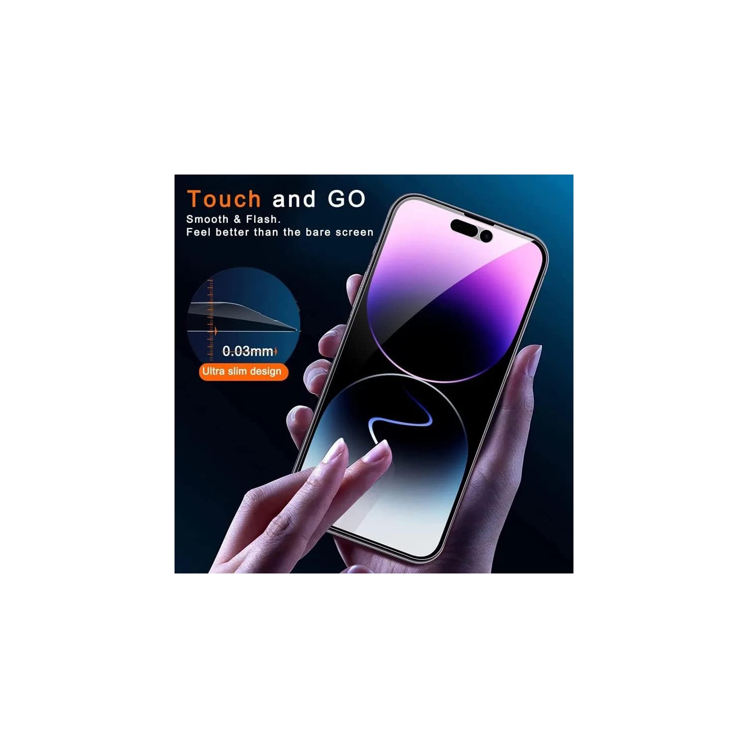 Designed for iPhone 14 Pro Privacy Screen Protector,14 Pro Tempered Glass Thin 9H Hardness Anti-Spy 2022 [Full Coverage][Bubble Free] [Case