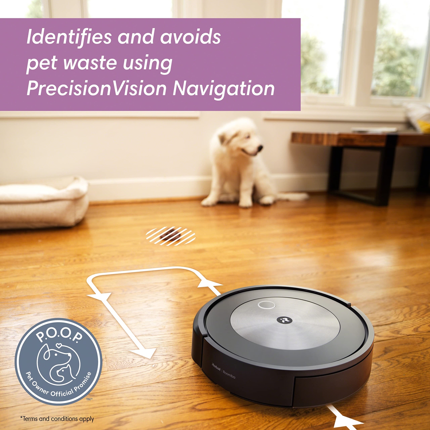 iRobot Roomba j7+ Self-Emptying Robot Vacuum - Identifies and Avoids Obstacles Like Pet Waste & Cords, Empties Itself for 60 Days, Smart Mapping,