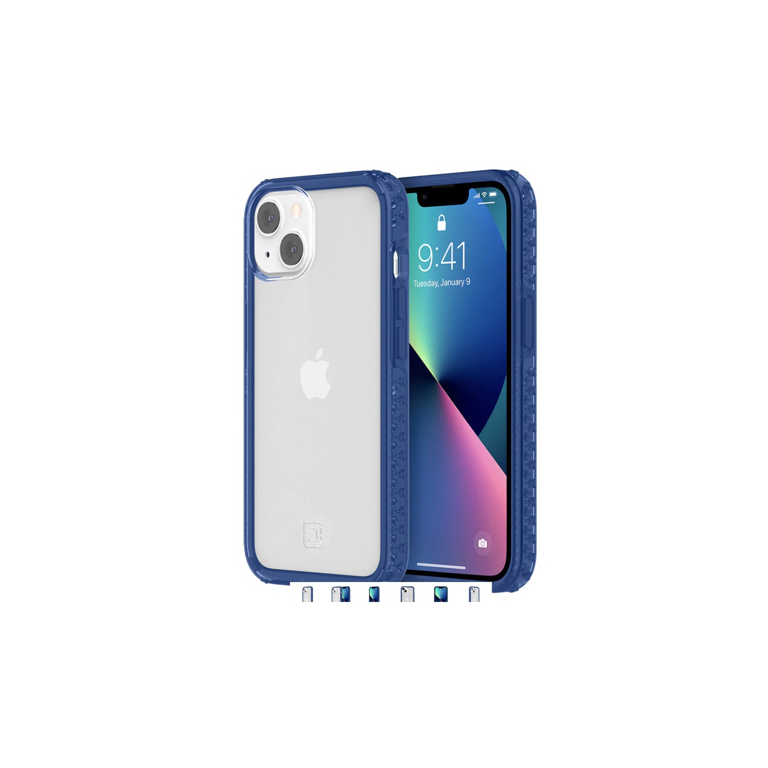 Incipio Grip Series Case for 6.1-Inch iPhone 13, Clear/Blue - Open Box