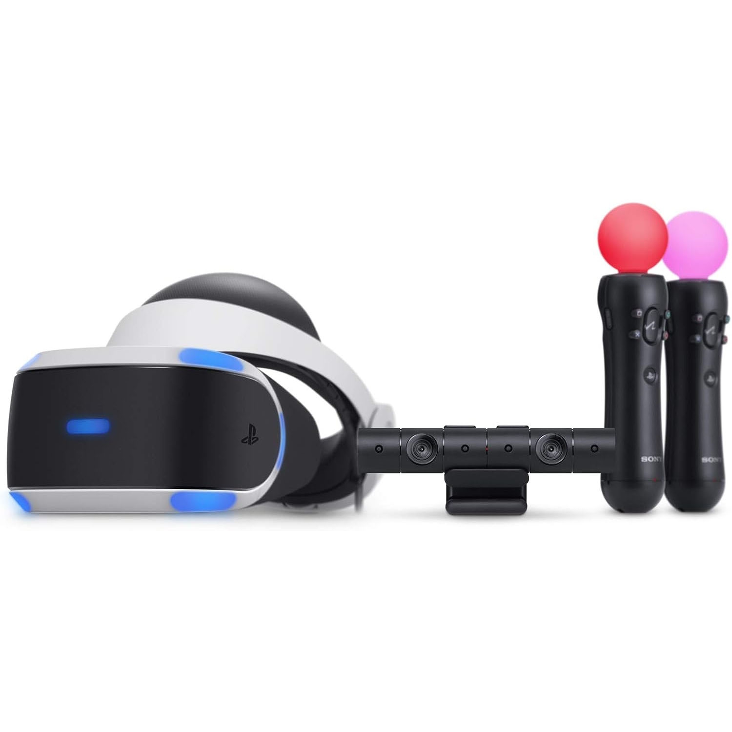 Sony Playstation VR Headset, Camera and Dual Move Controllers Bundle for Playstation 4