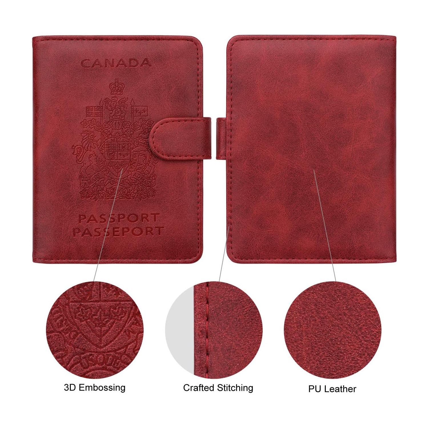 RFID Blocking Passport Holder Travel Wallet Cover Case