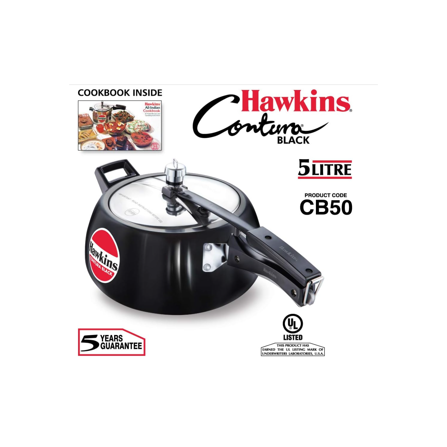 Hawkins – autocuiseur à anodisation dure, CB50 pintes, 5 L