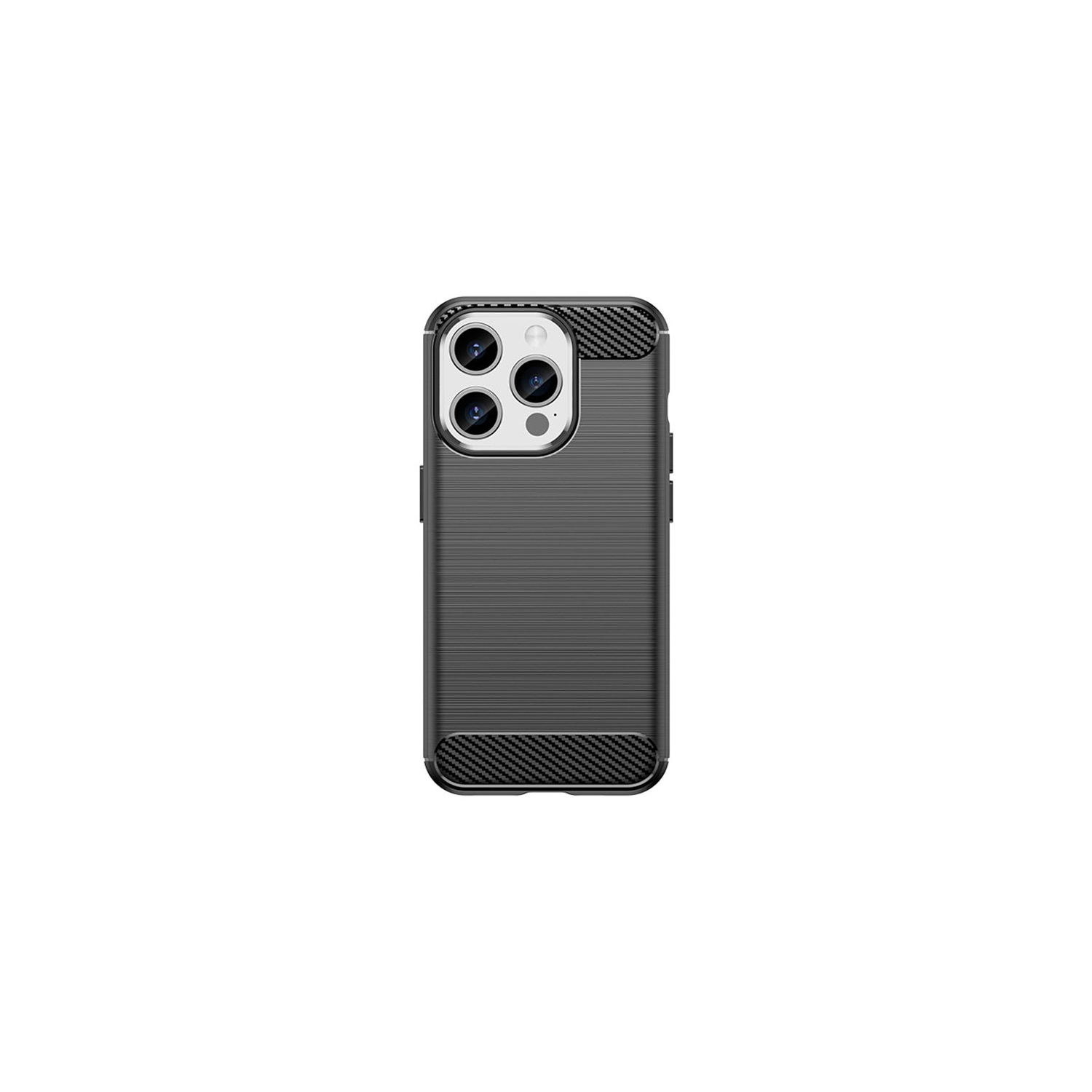 PANDACO – Étui en métal brossé noir pour iPhone 15 Pro