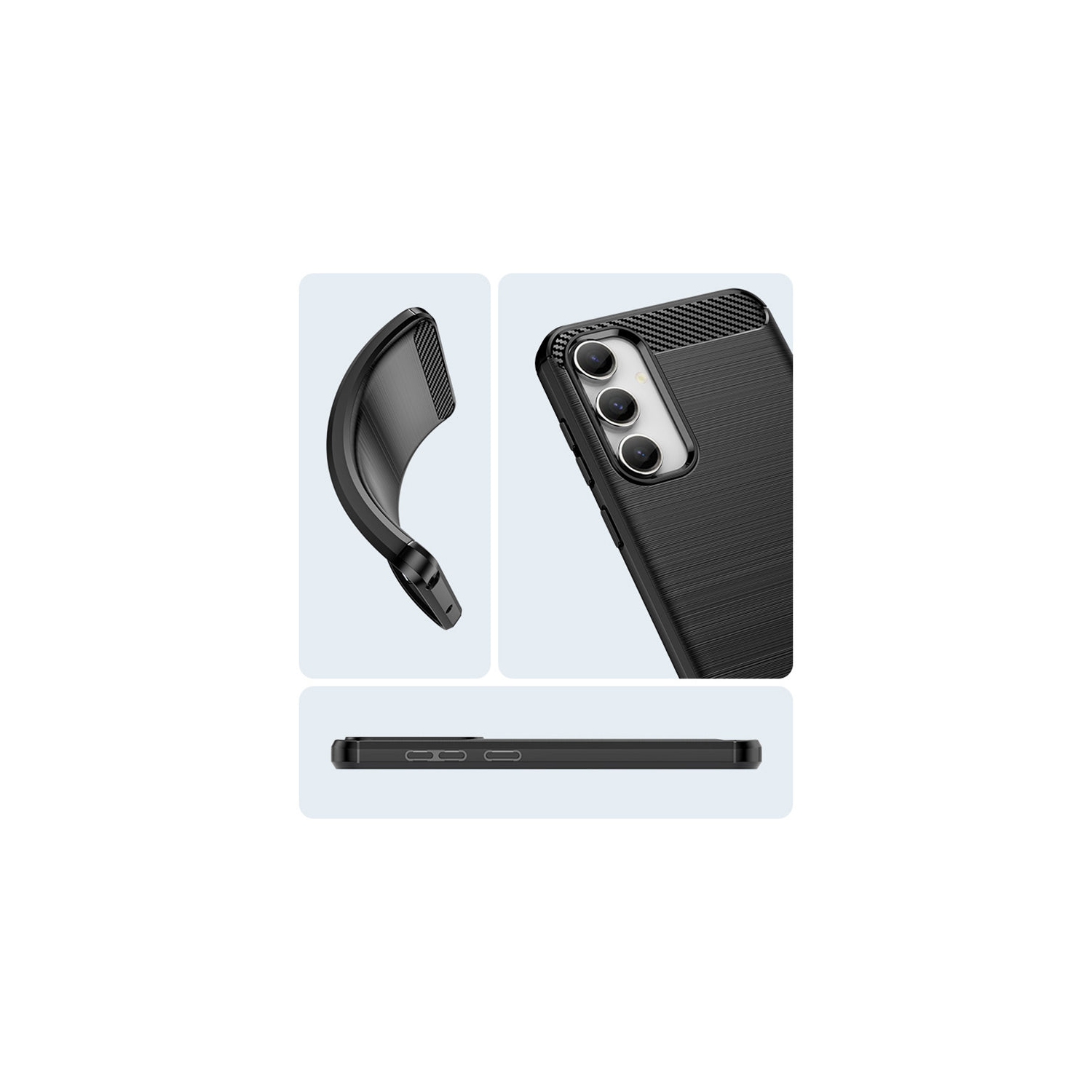 PANDACO Red Brushed Metal Case for Samsung Galaxy S23 FE