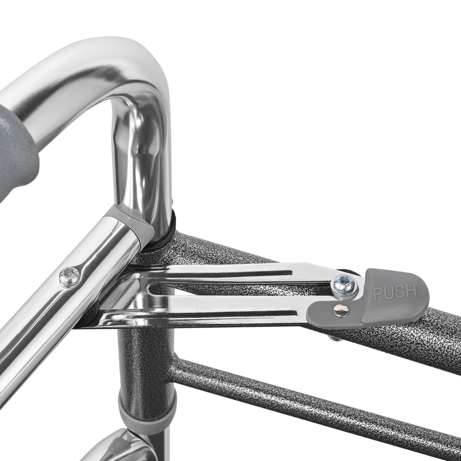 Marcheur pliable en aluminium léger avec roues en caoutchouc de 5 po et hauteur réglable de 8 mm pour les personnes âgées jusqu'à 300 lb