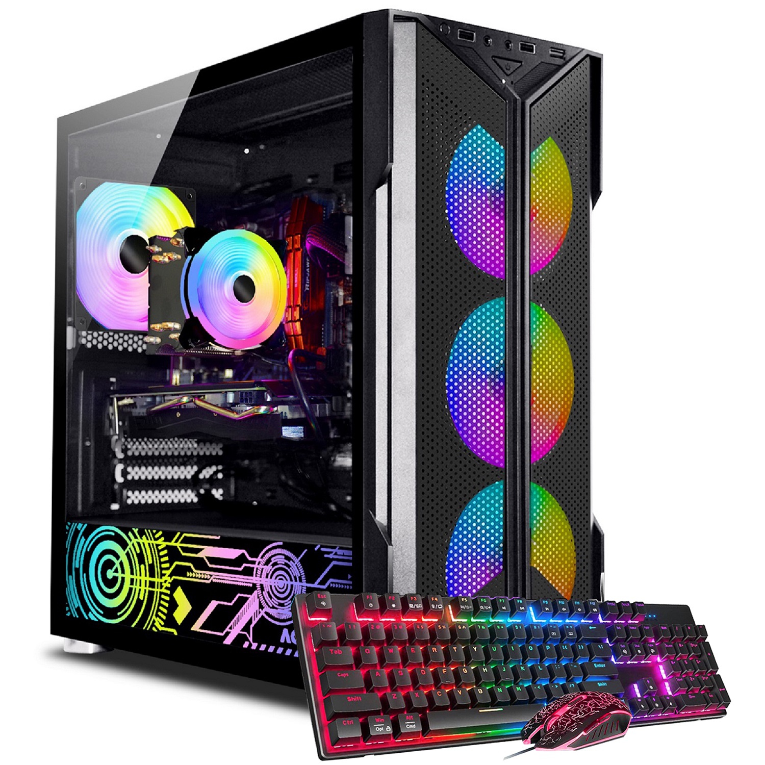 Gaming PC AQVIN-AQ20 Desktop Computer Tower - RGB (Intel Core i7 processor/ 32GB DDR4 RAM/ 1TB SSD/ GeForce RTX 3060 12GB/ Windows 11) - Only at Best Buy