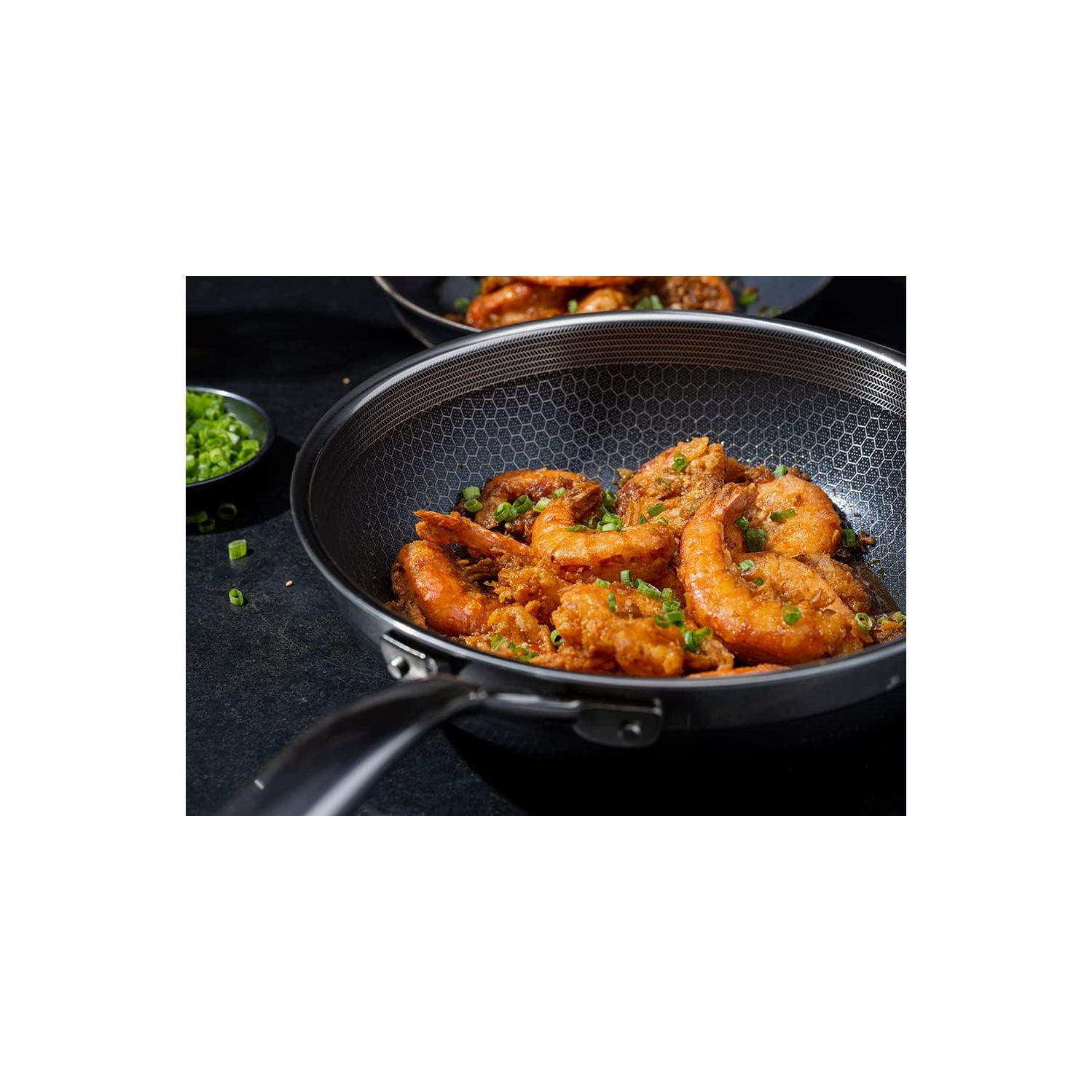 HexClad 10 Inch Hybrid Nonstick Wok, Dishwasher and Oven Friendly, Compatible with All Cooktops