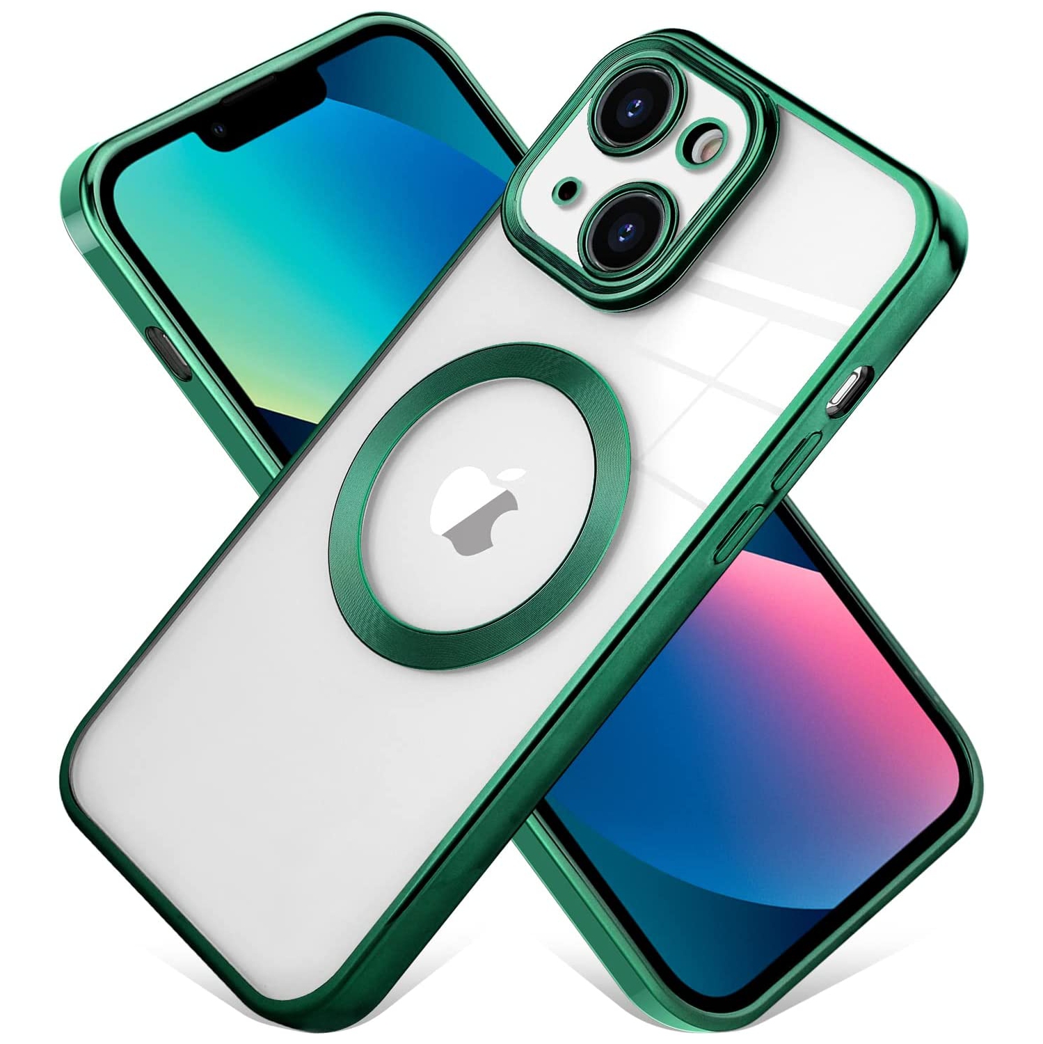 [CSmart] Étui de chargement magnétique hybride sans fil avec MagSafe pour iPhone 12, vert