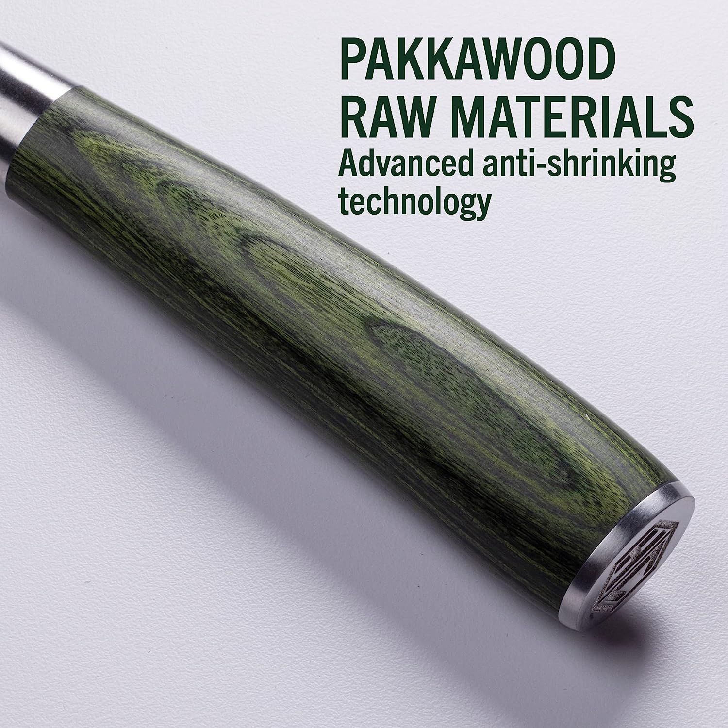 HexClad Cookware 6 Piece Essential Knives Set, Damascus Stainless Steel Blades with Full Tang Pakkawood Handles