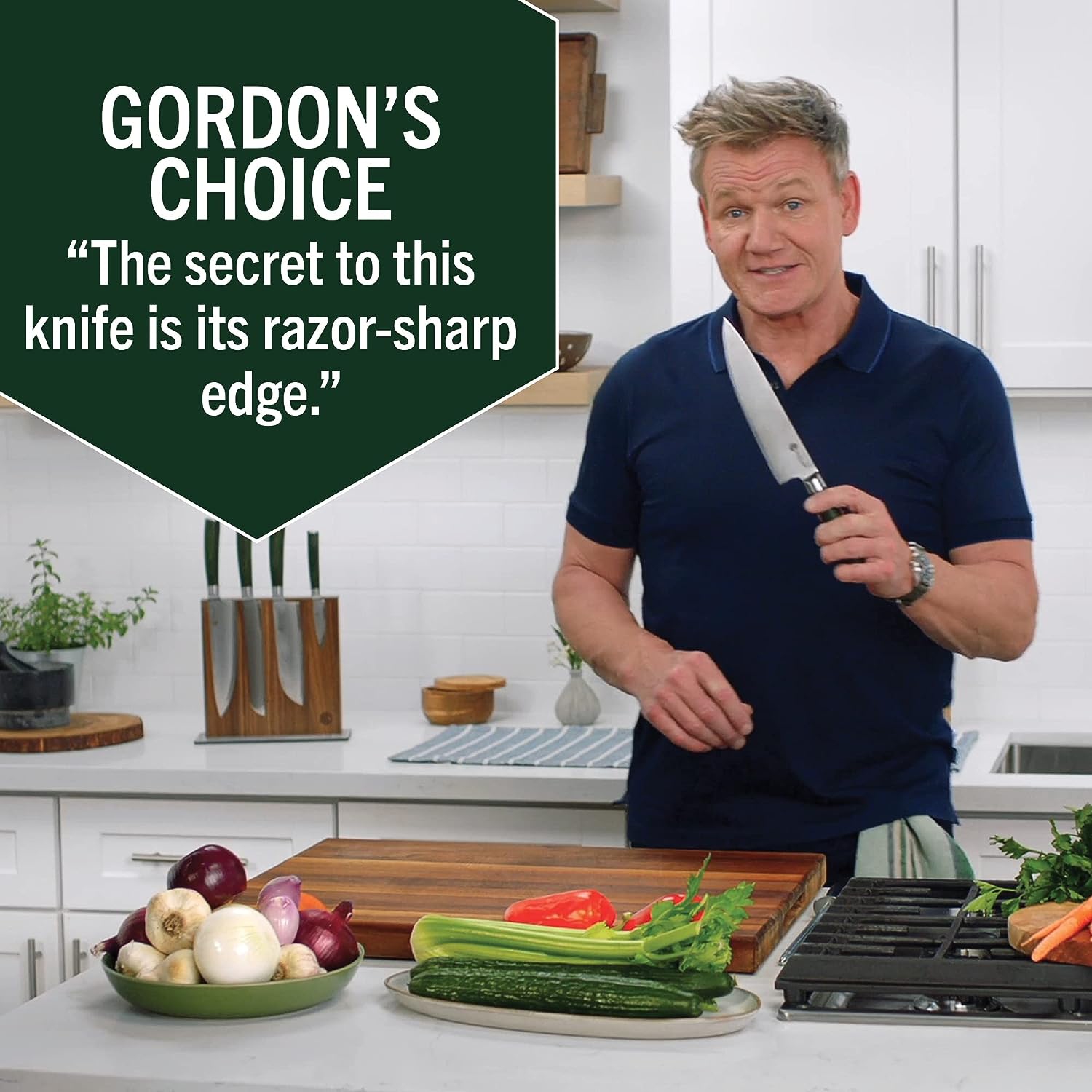 HexClad Cookware 4 Piece Steak Knife Set, Damascus Stainless Steel Blades with Full Tang Pakkawood Handles