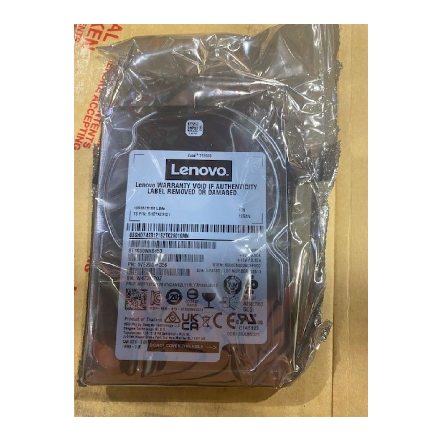 Lenovo - Seagate 1TB 2.5" 7200RPM SAS Desktop Internal Hard Drive (ST1000NX0453) SHD7A23121-13