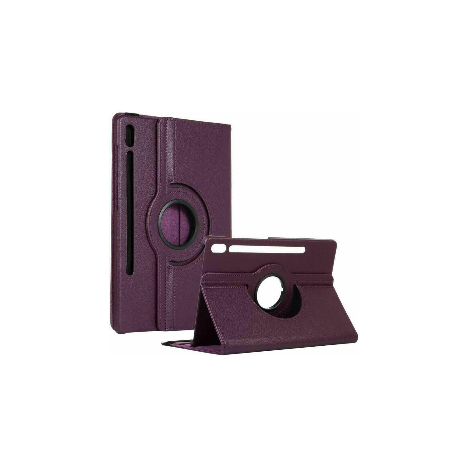 [CSmart] 360 Rotating PU Leather Tablet Case Smart Cover for Samsung Tab S9 / S9 FE 11", X710 / X510, Purple