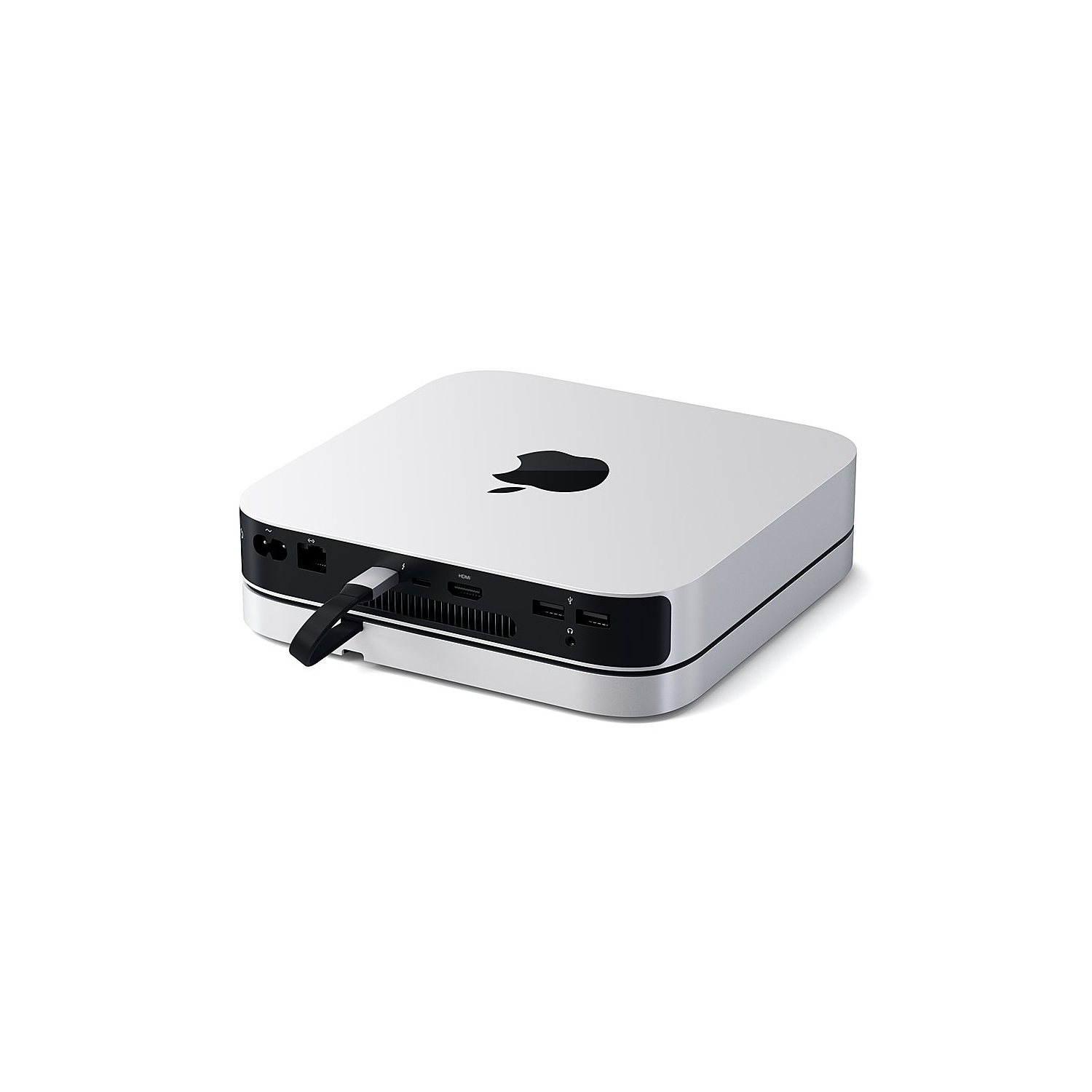 Open Box - Satechi - 7-Port USB-C Hub & Stand for Mac Mini with SSD Enclosure - Silver