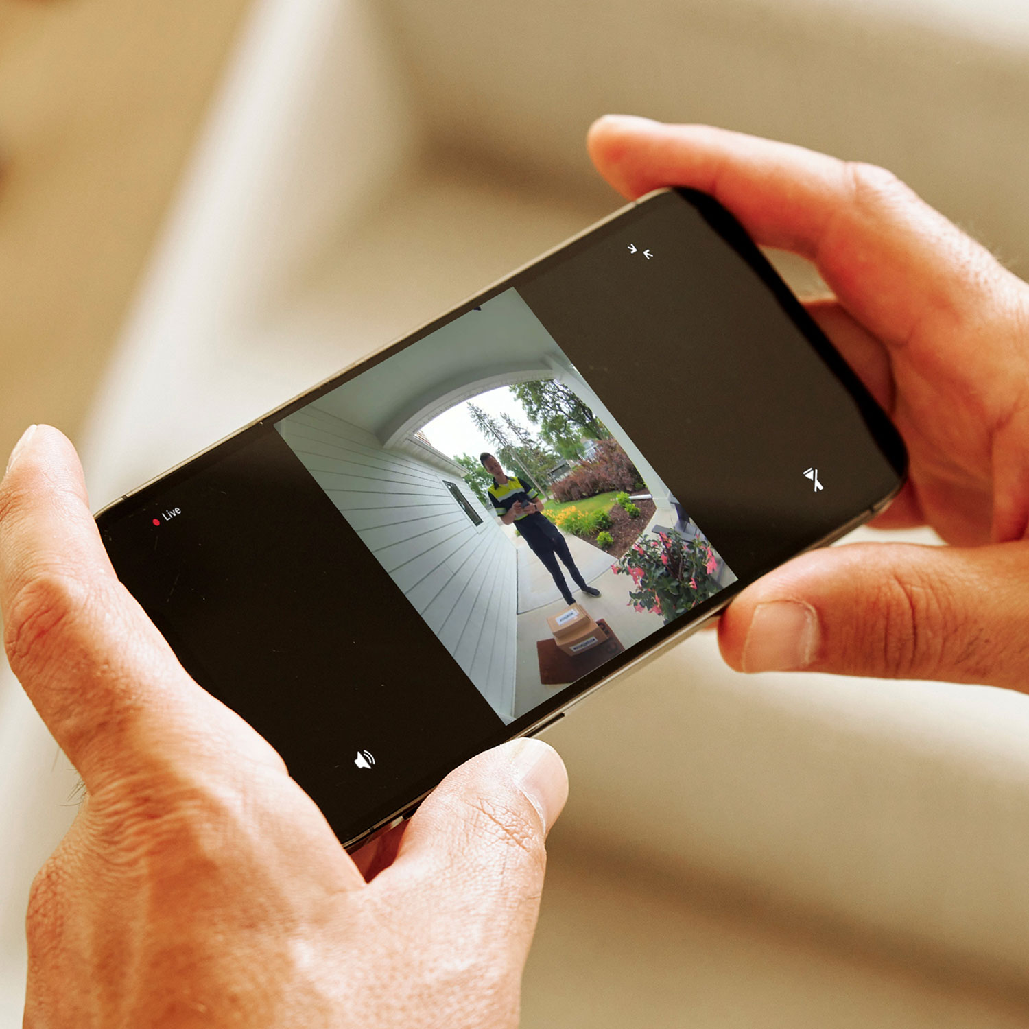 Sonnette vidéo Wi-Fi 2K avec fil/à batterie d'Arlo - Blanc