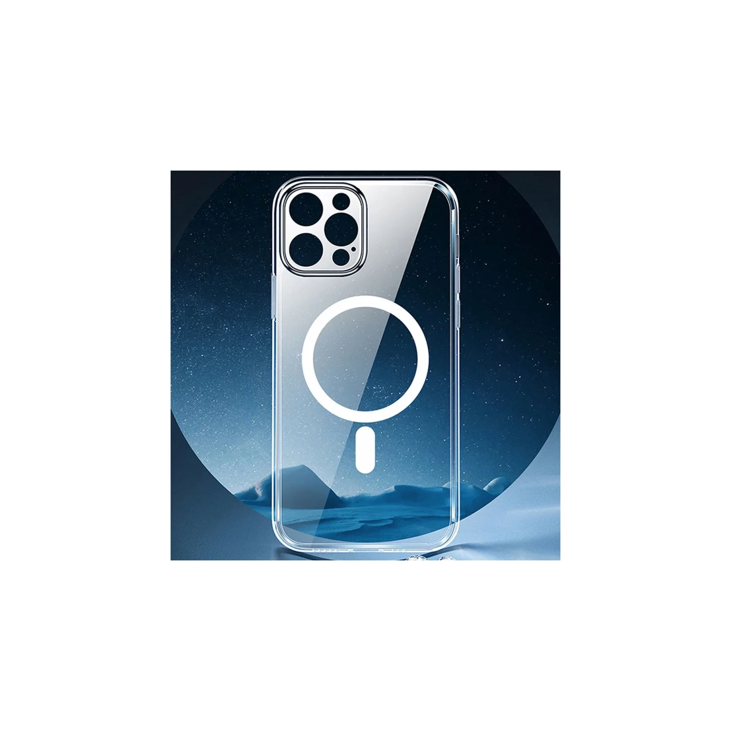 iPhone 15 Pro Clear TPU Case with MagSafe Charging, Back Glass & Camera Lens Protector | Includes Free Glass Screen Protector - Apple iPhone 15 Pro