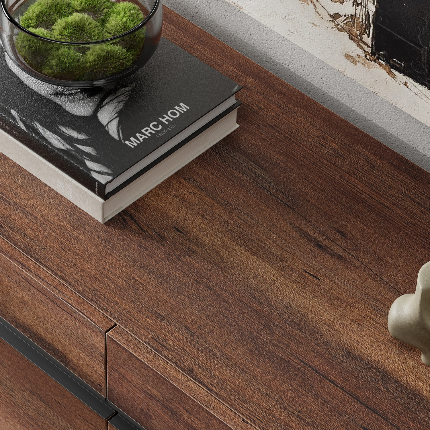 WAMPAT Modern TV Stand for TVs up to 75 inch, 2 in 1 Entertainment Center TV Console with Storage Cabinets and Metal Base for Living Room, Brown