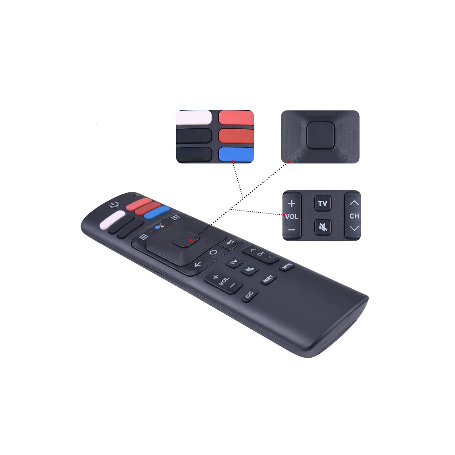 ERF3A69 ERF3169H ERF3B69 Television Remote Control with for Netflix Google Play Sling Button Wireless Remote Control for Hisense/Sharp Smart TV